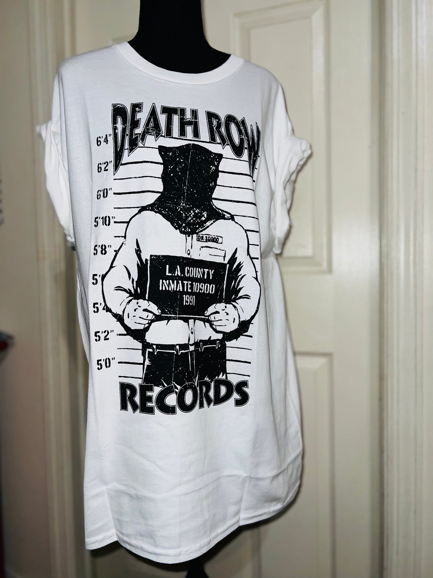 Death Row Records Oversized Distressed Tee