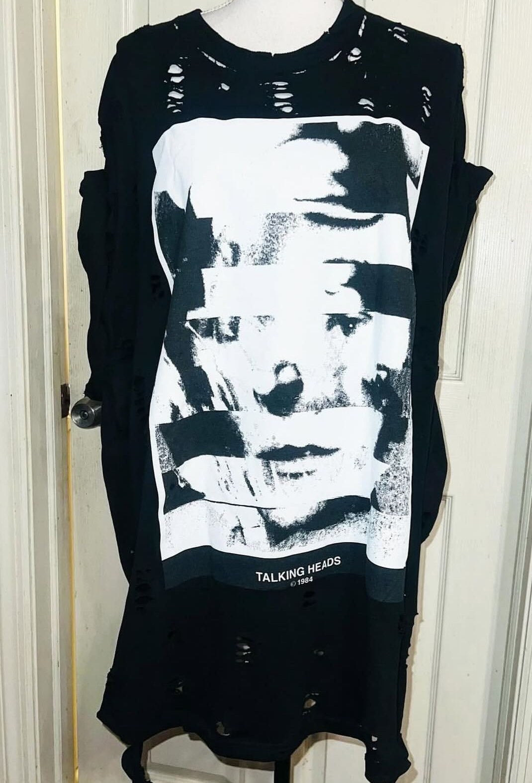The Talking Heads Double Sided Oversized Distressed Tee