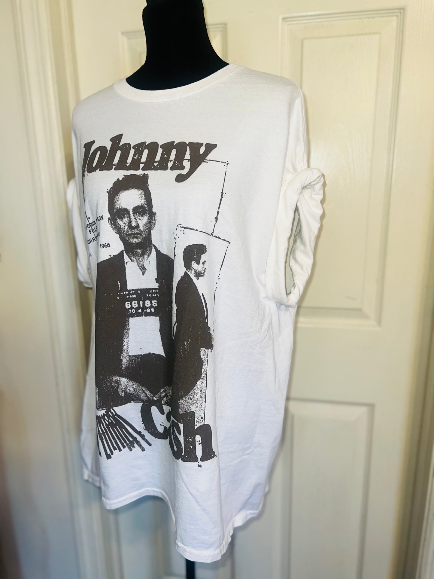 Johnny Cash Oversized Distressed Tee