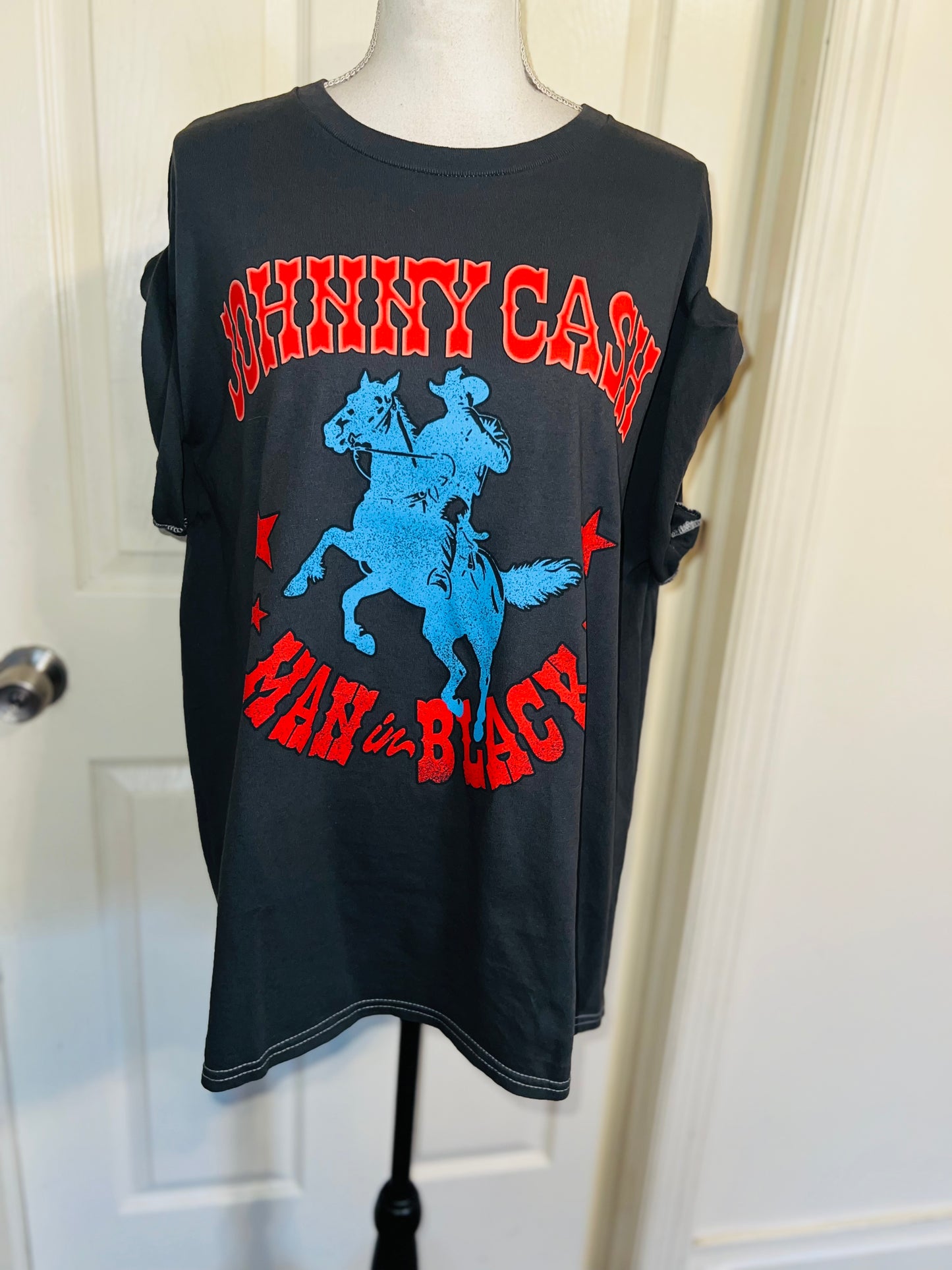 Johnny Cash Double Sided Oversized Distressed Tee
