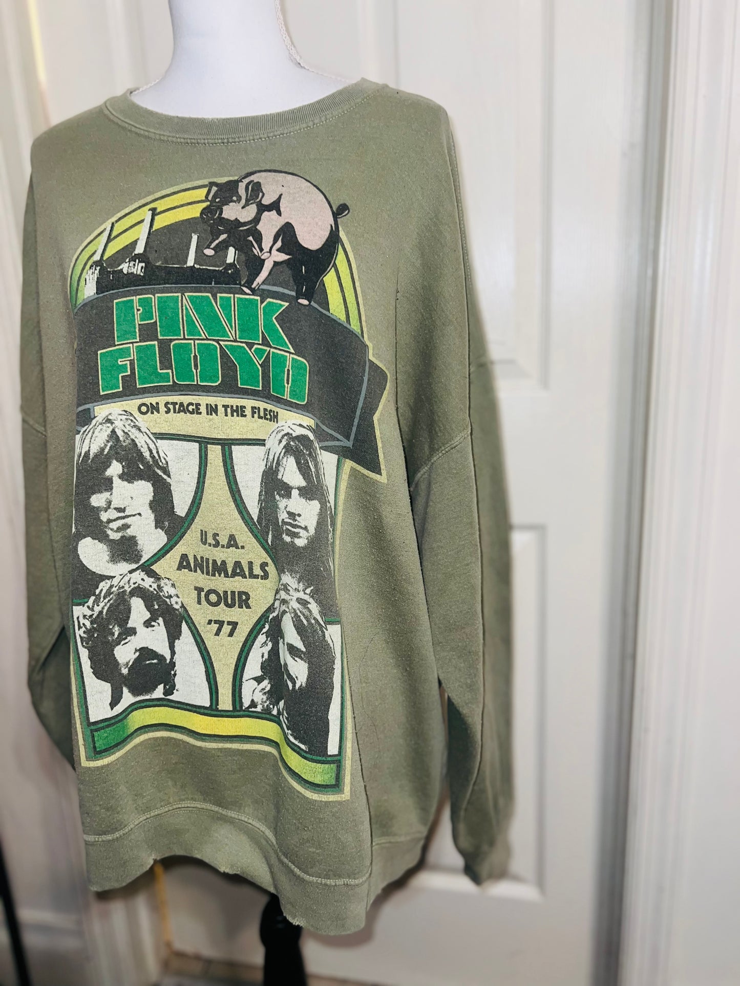 Pink Floyd Oversized Distressed Sweatshirt