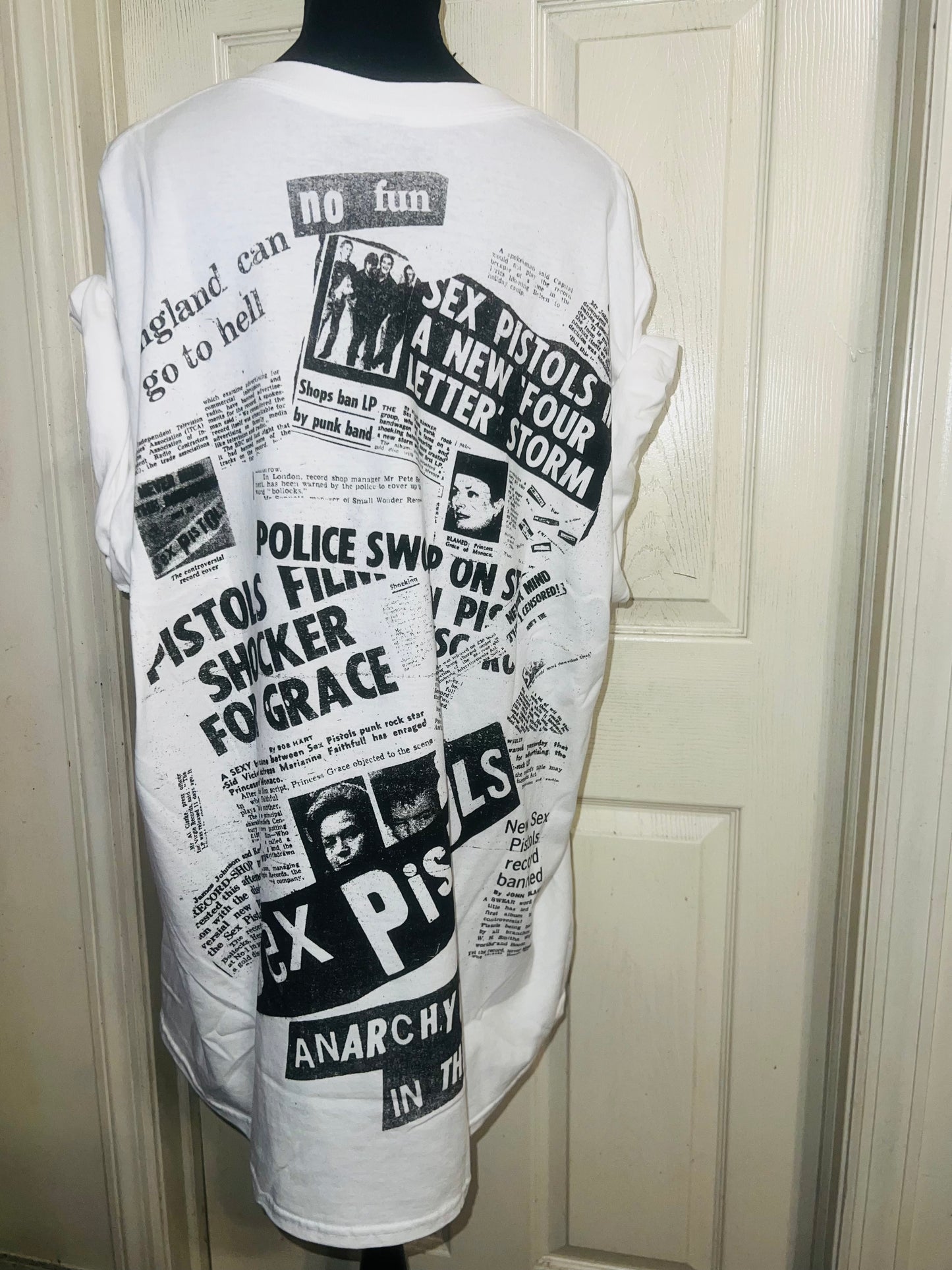 The Sex Pistols Double Sided Oversized Distressed Tee