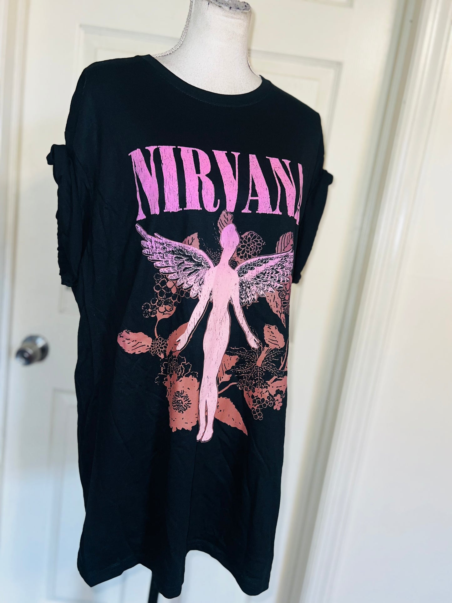 Nirvana Oversized Distressed Tee