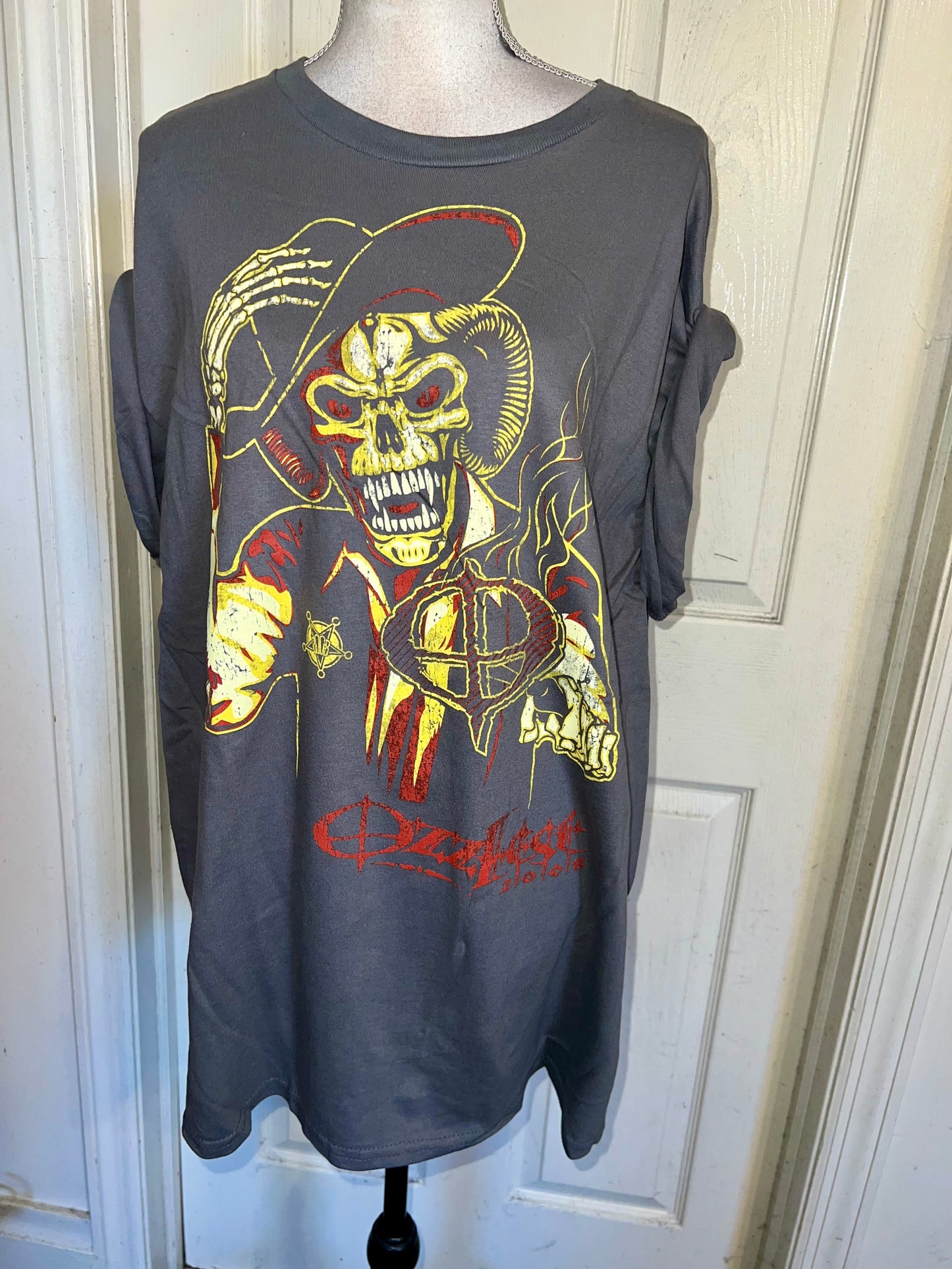 Ozzy Osbourne Ozzfest Oversized Distressed Tee
