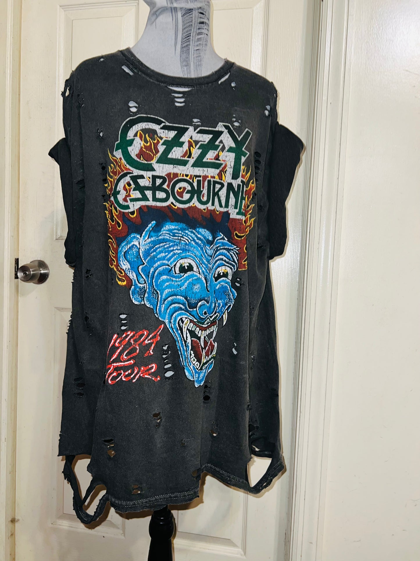 Ozzy Osbourne Double Sided Oversized Distressed Tee