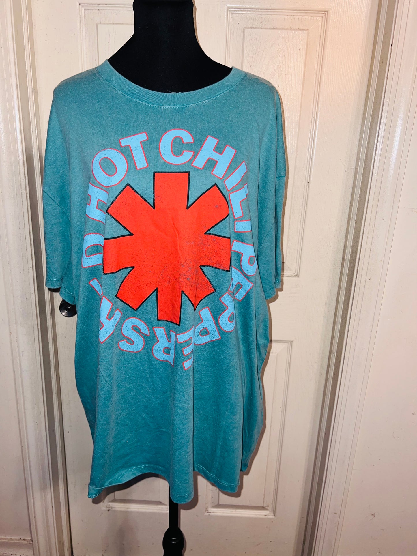 Red Hot Chili Peppers Double Sided Oversized Distressed Tee