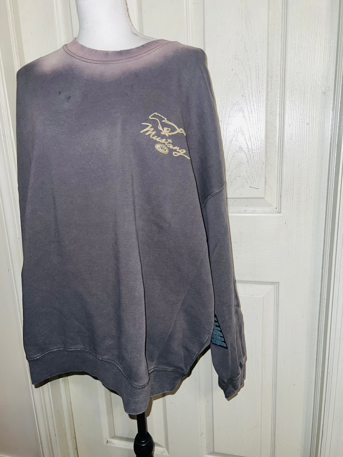 Ford Mustang Double Sided Oversized Distressed Sweatshirt