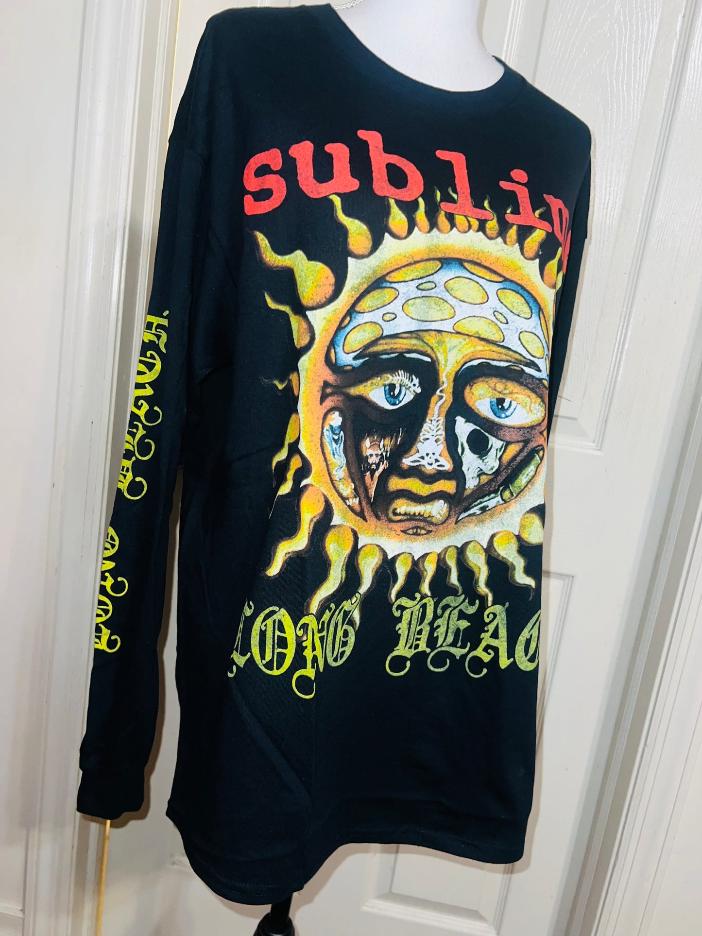 Sublime Oversized Distressed Long Sleeve Tee