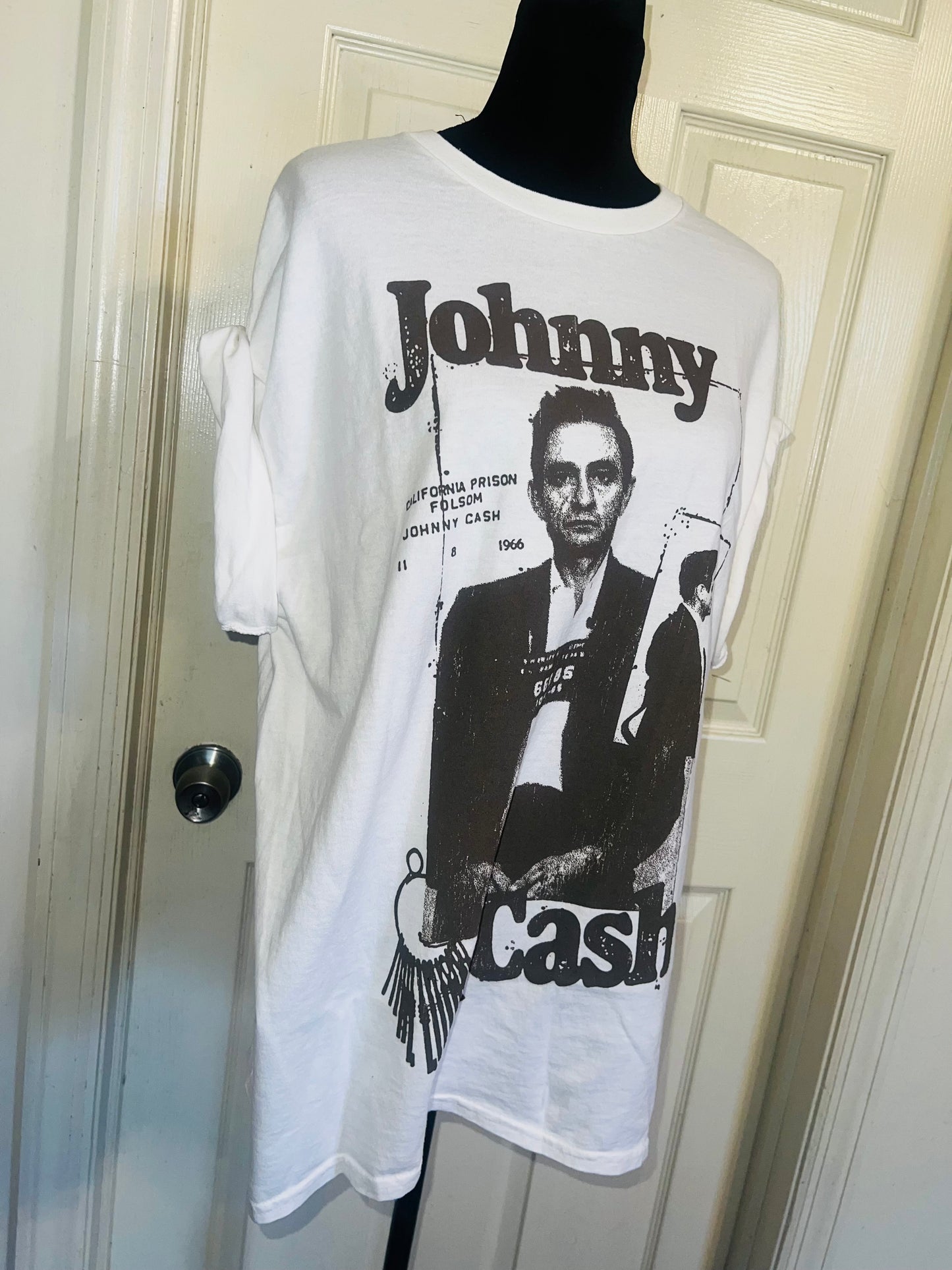 Johnny Cash Oversized Distressed Tee