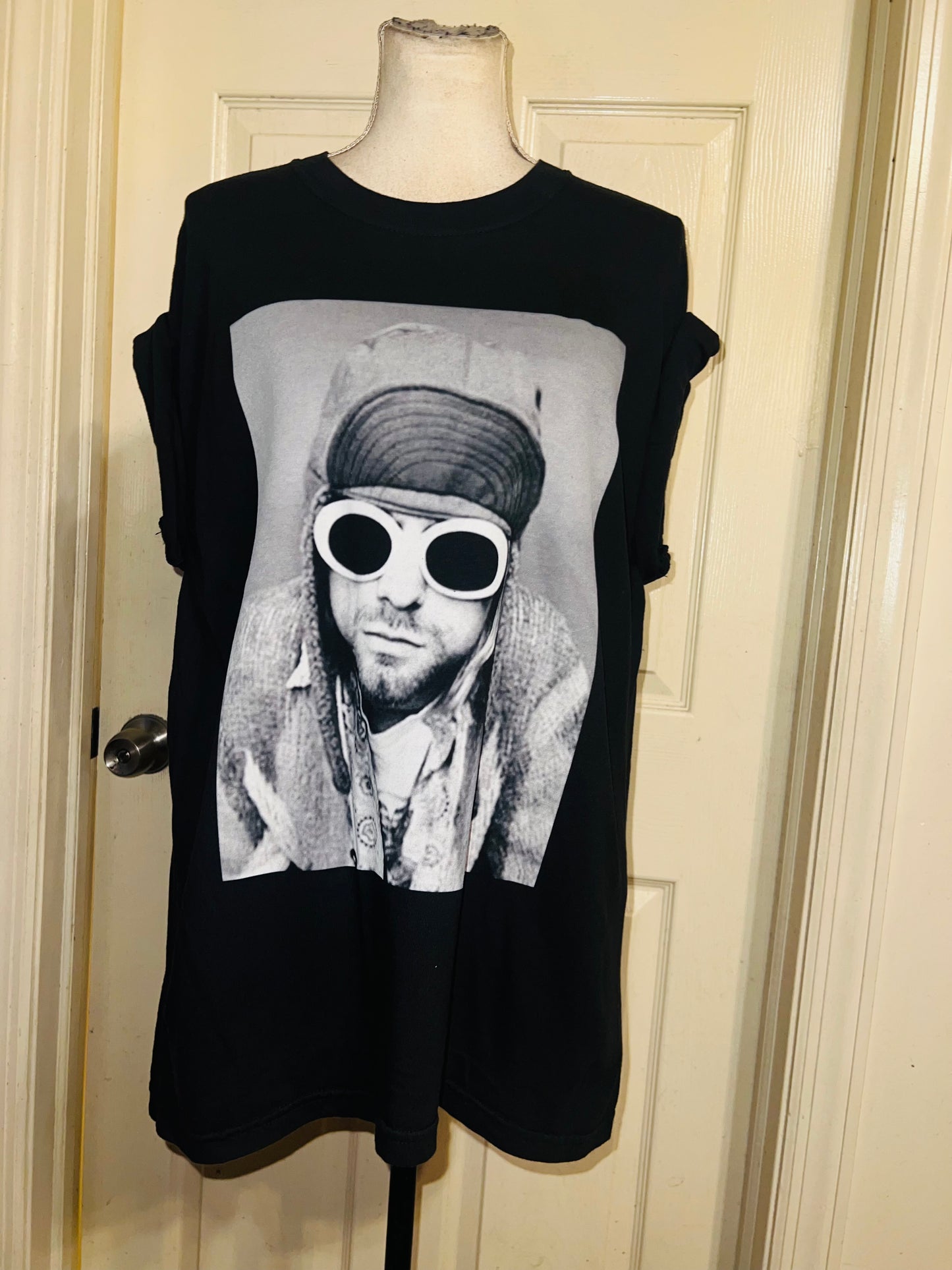 Kurt Cobain Oversized Distressed Tee