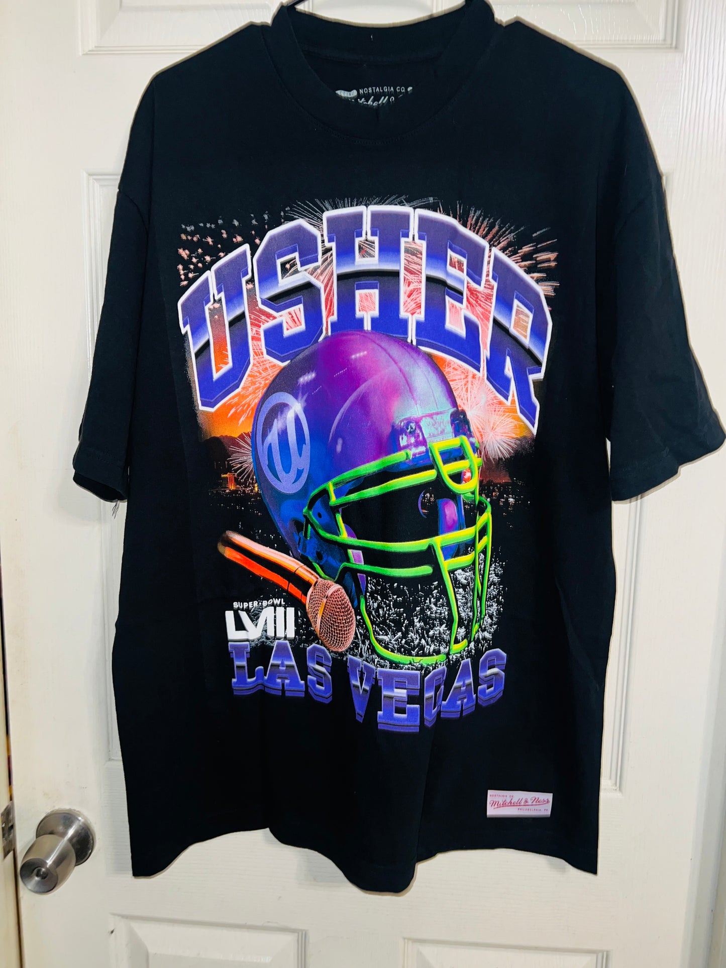 Usher Super Bowl Oversized Distressed Tee