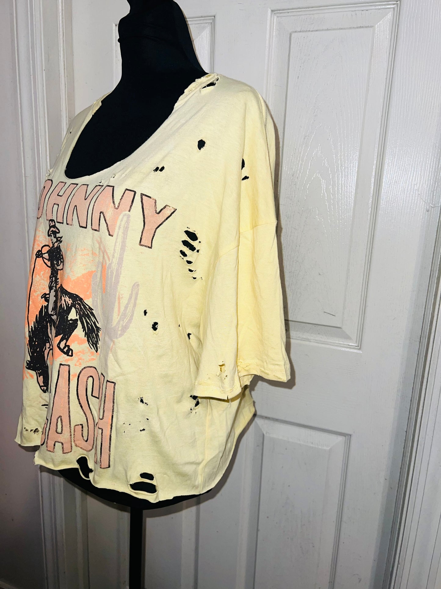 Johnny Cash Oversized Distressed Tee (As Is)