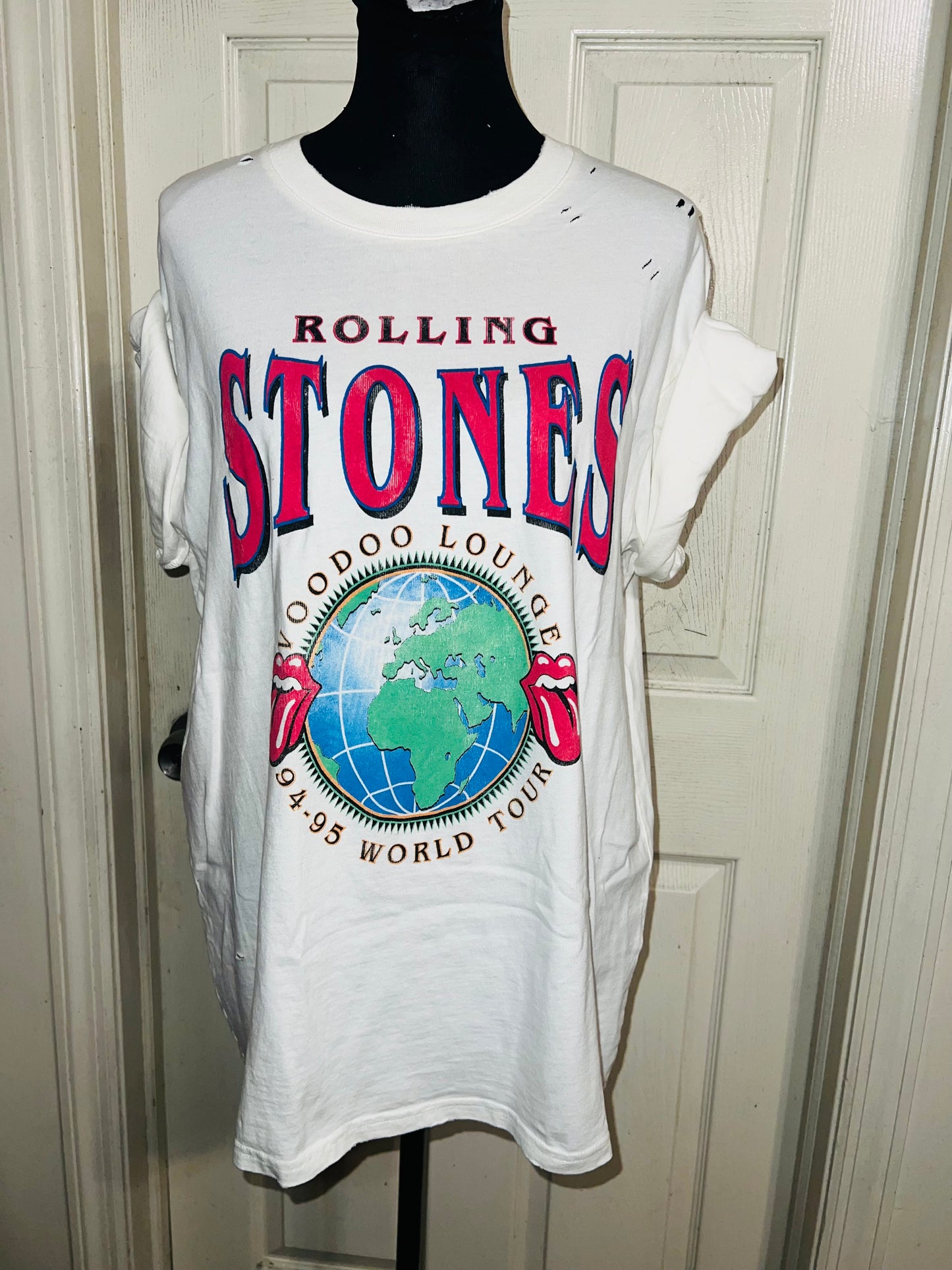 The Rolling Stones Double Sided Oversized Distressed Tee