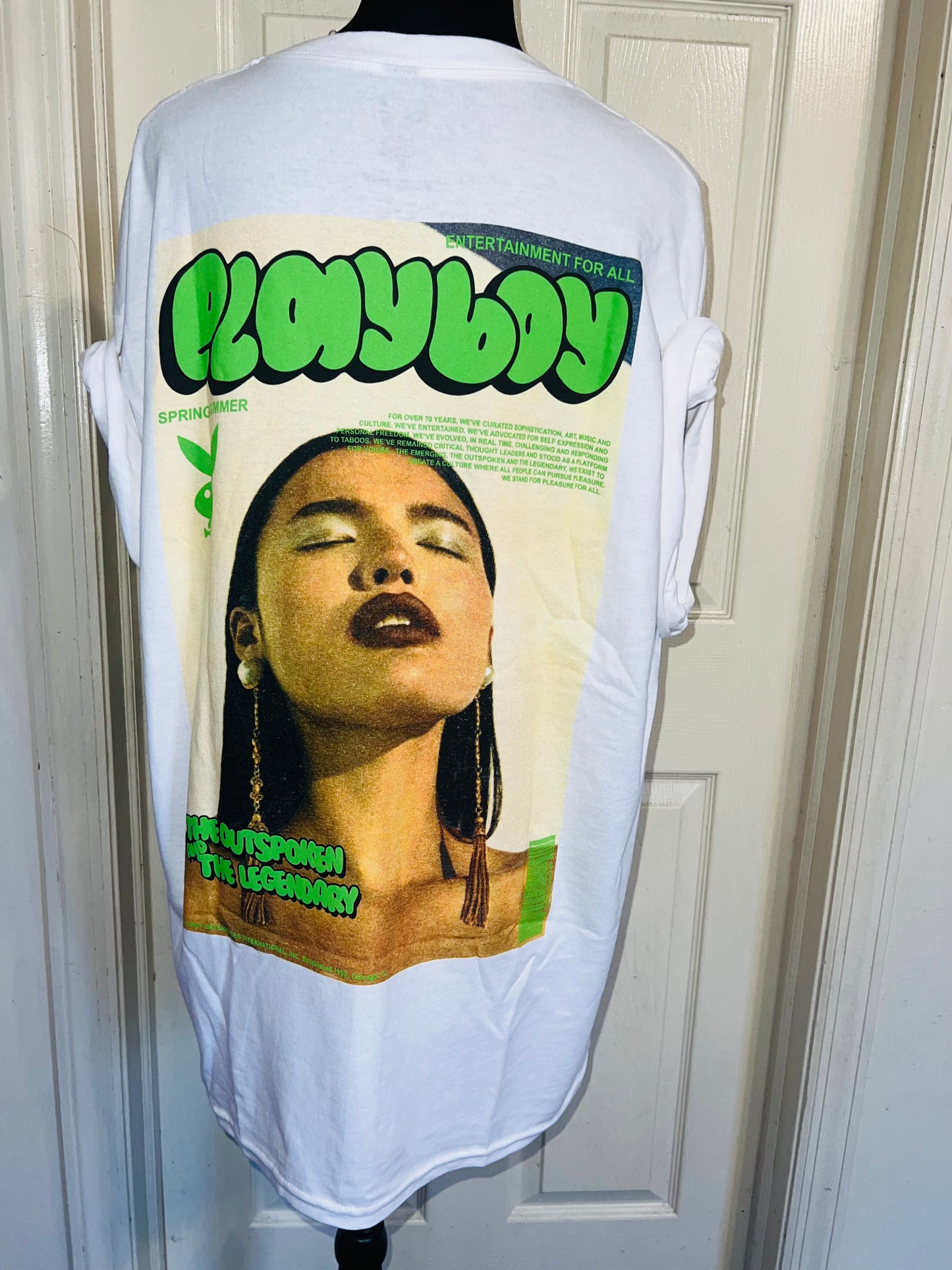 Playboy Double Sided Oversized Distressed Tee