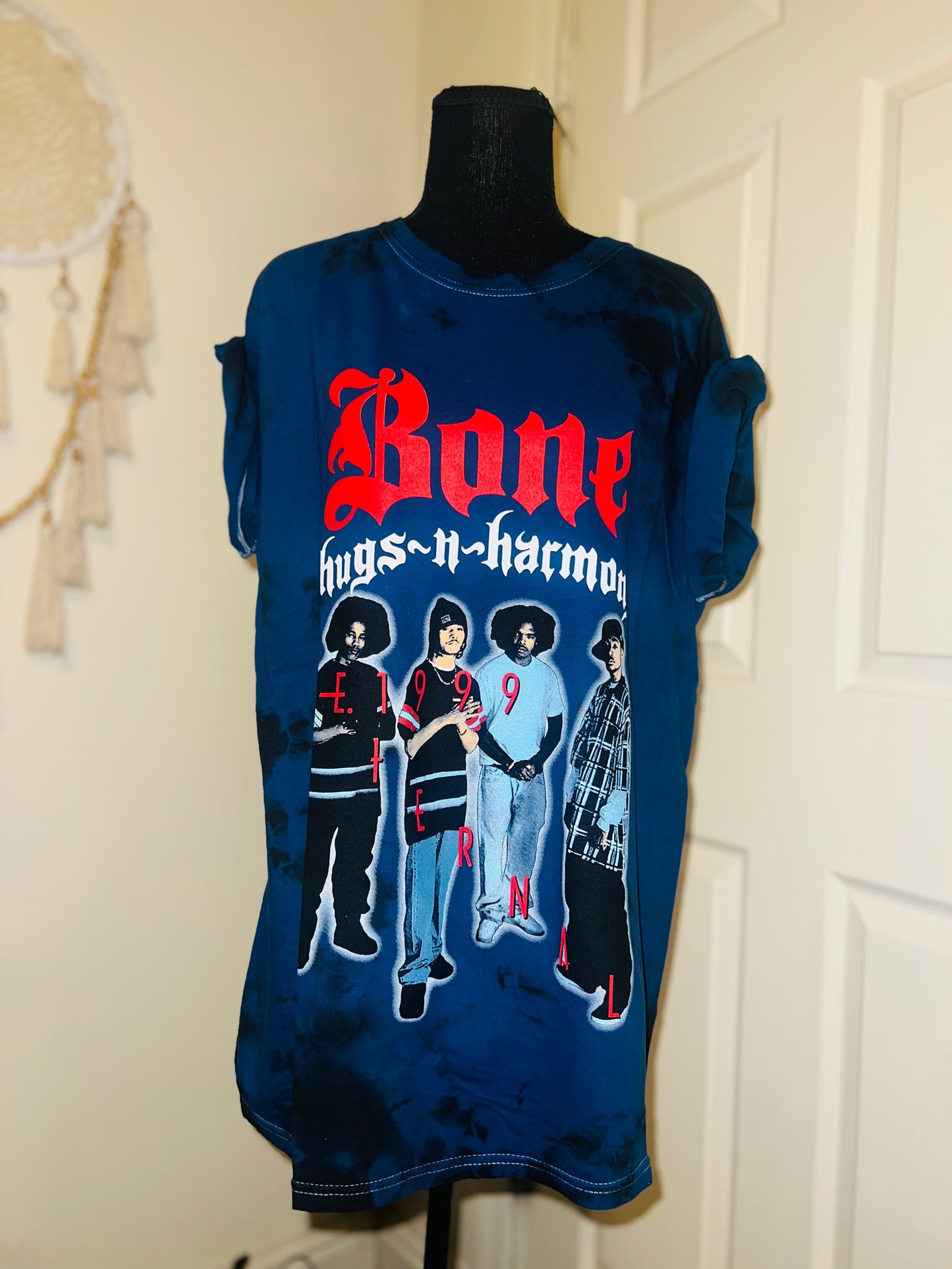 Bone Thugs n Harmony Tie Dyed Oversized Distressed Tee