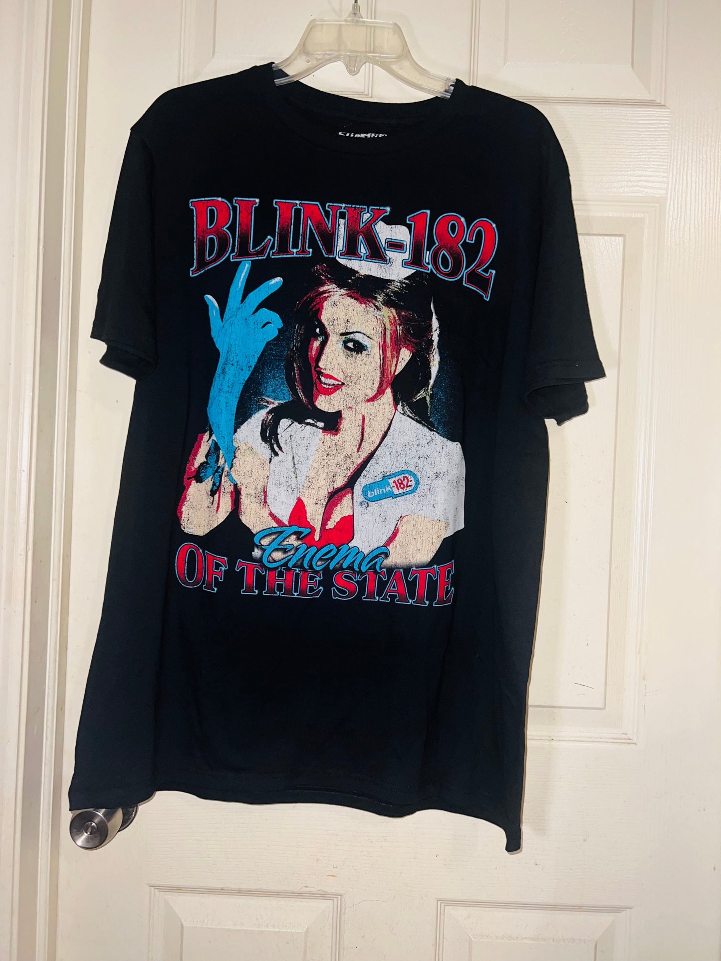 Blink 182 Oversized Distressed Tee