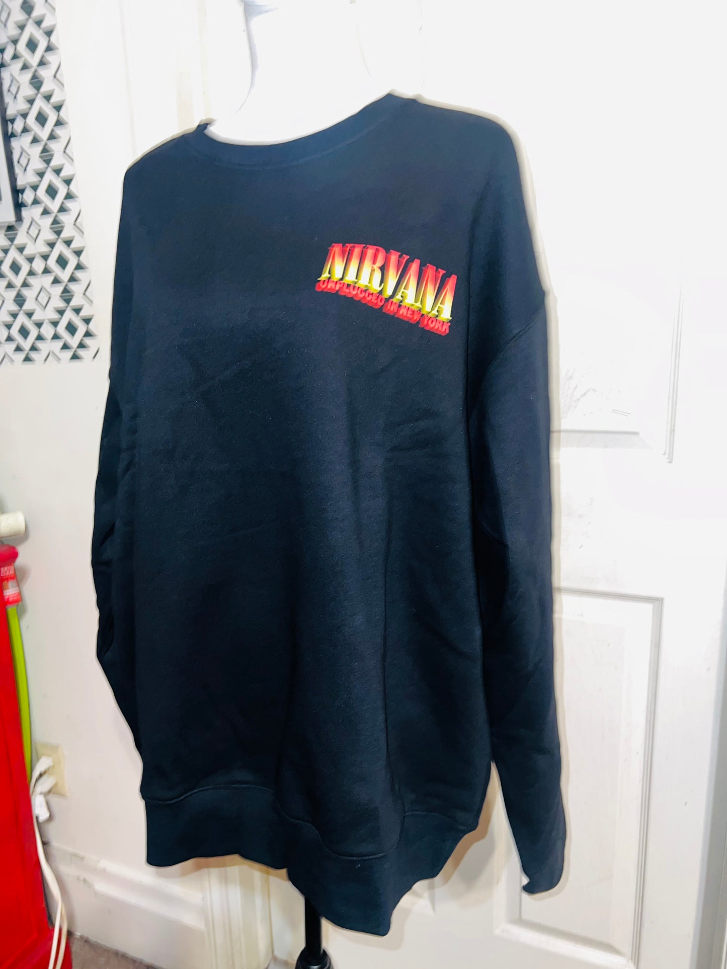 Nirvana Double Sided Oversized Distressed Tee