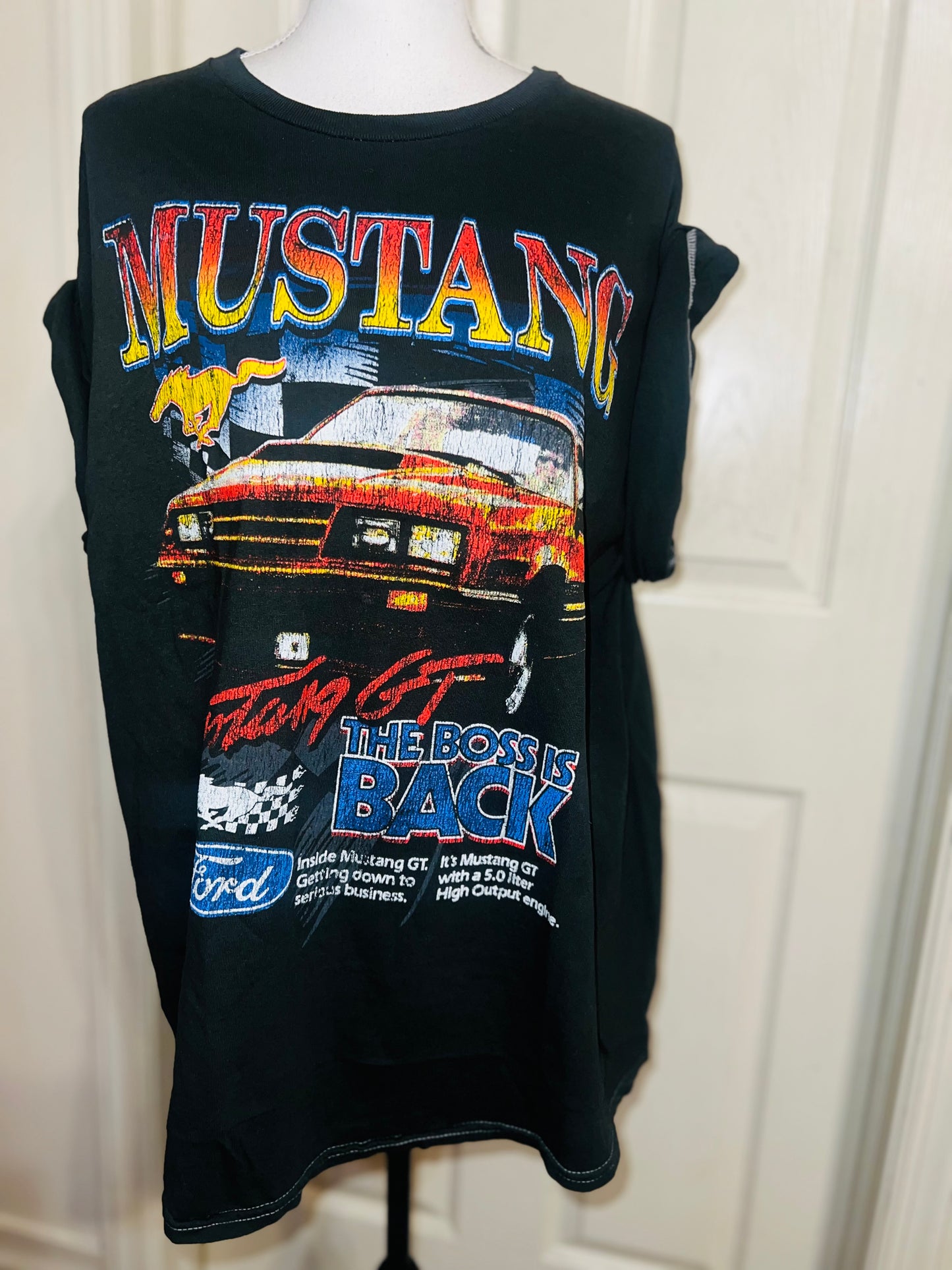 Ford Mustang Oversized Distressed Tee