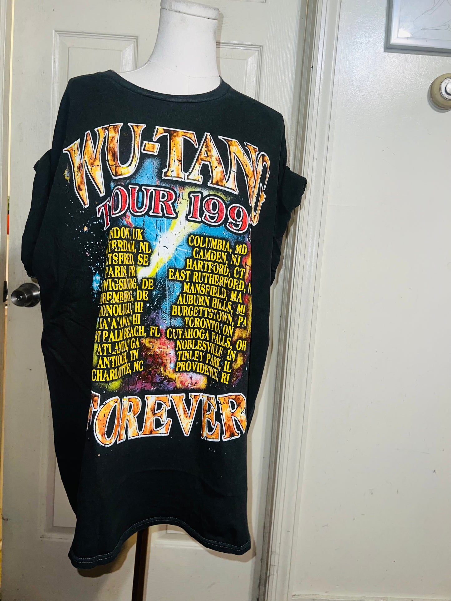 Wu-Tang Clan Tour Oversized Distressed Tee