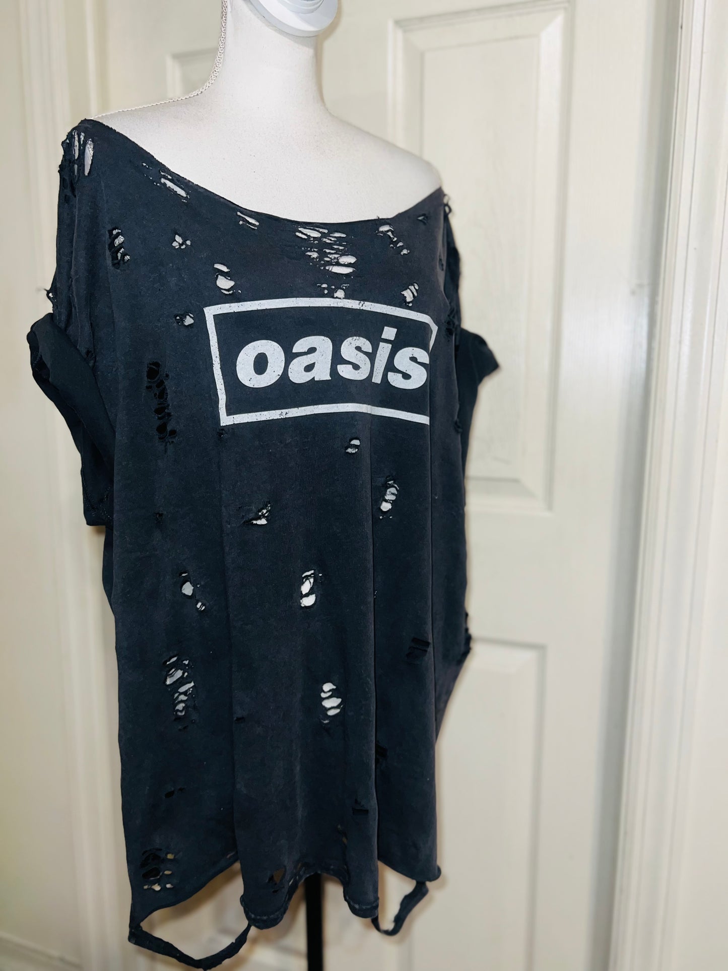 Oasis Double Sided Oversized Distressed Tee