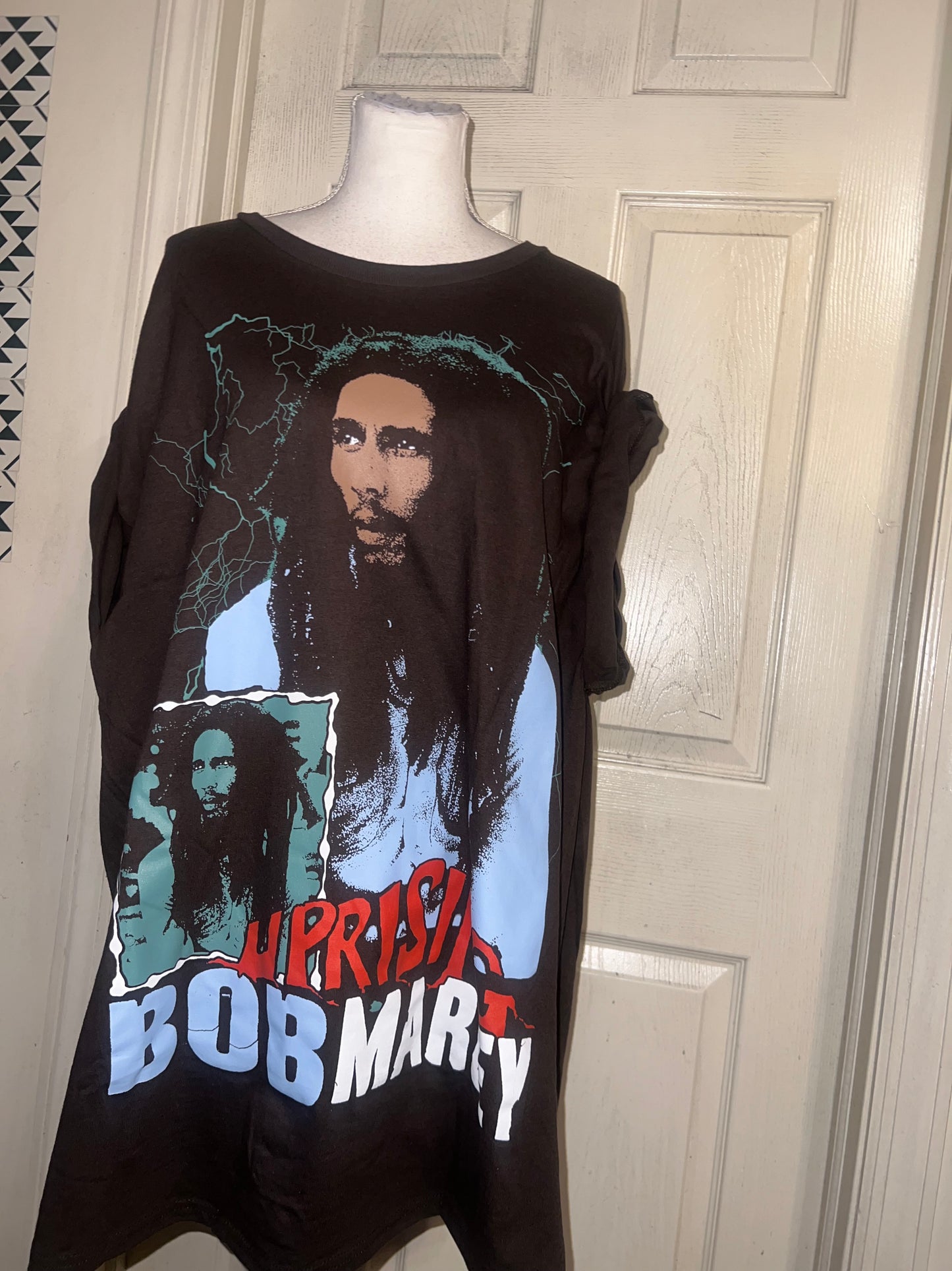 Bob Marley Oversized Distressed Tee