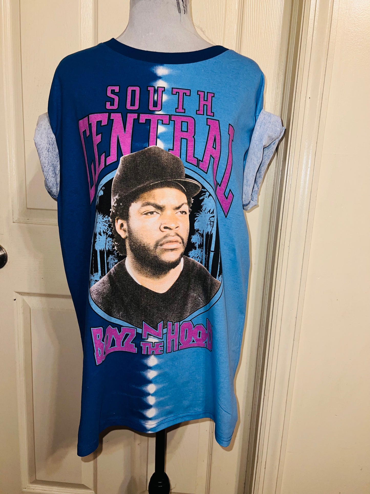 Boyz in the Hood Tie Dye Oversized Distressed Tee