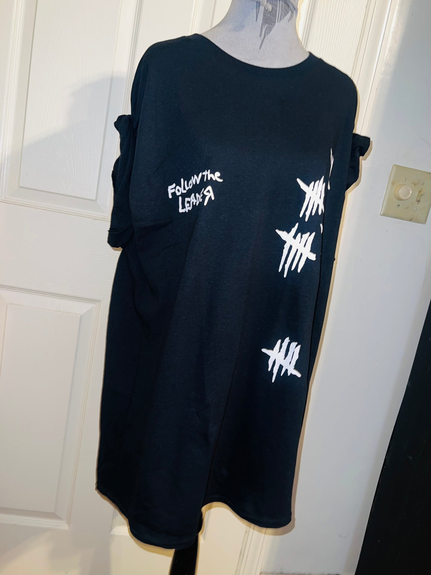 Korn Double Sided Oversized Distressed Tee
