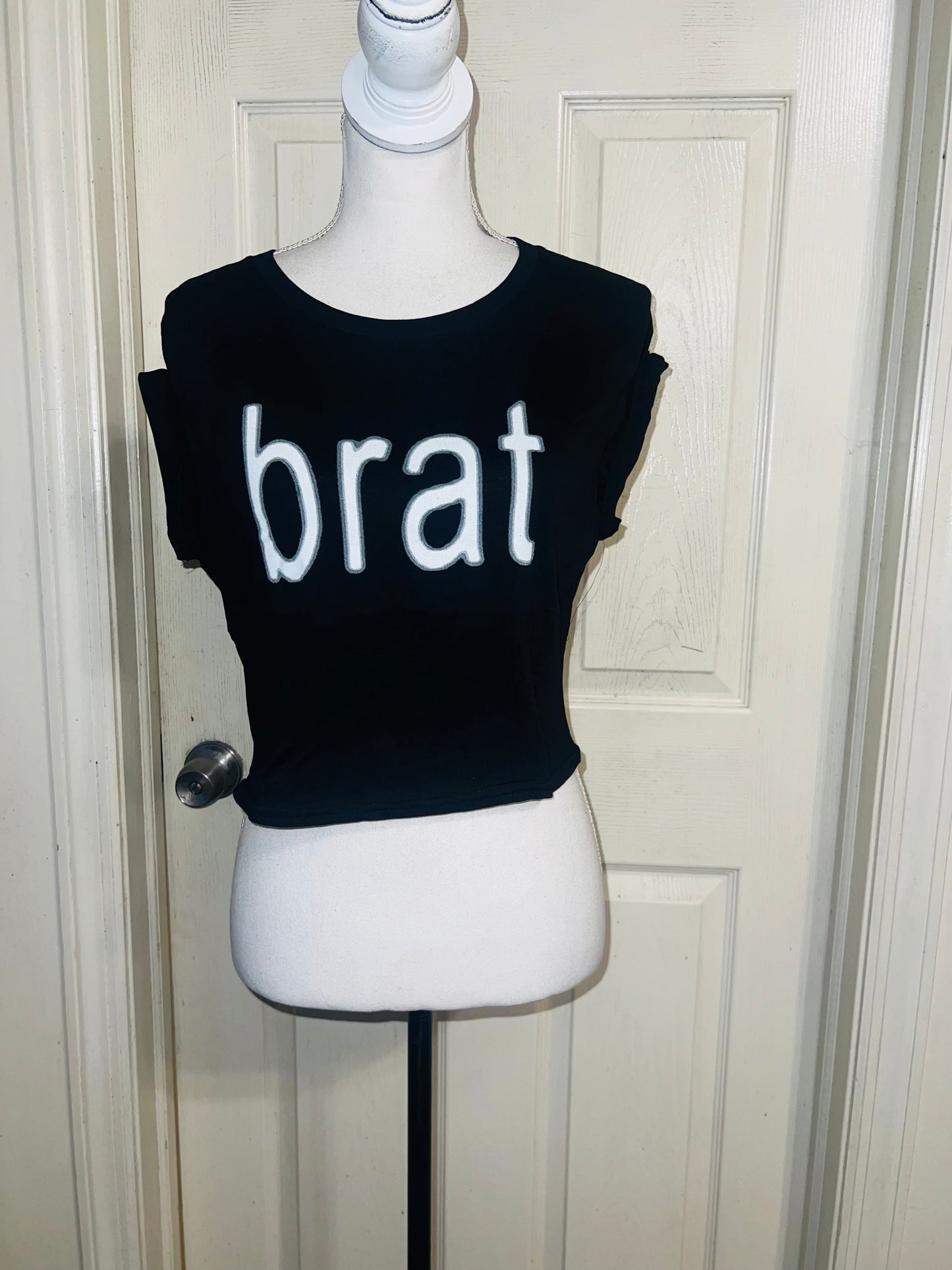 Charli XCX Brat Distressed Baby Tee