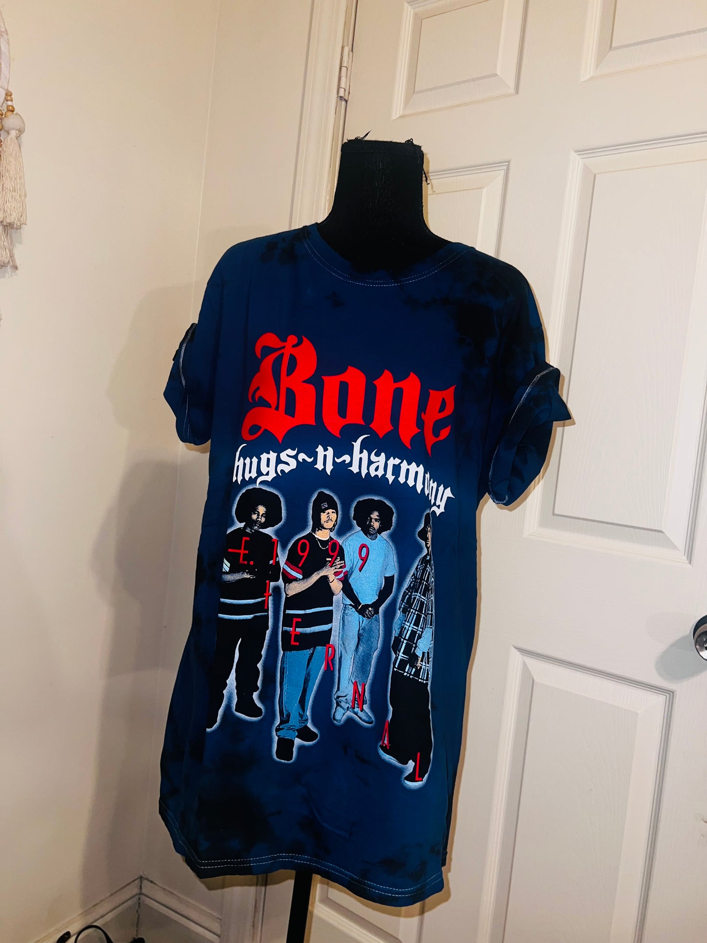 Bone Thugs n Harmony Tie Dyed Oversized Distressed Tee
