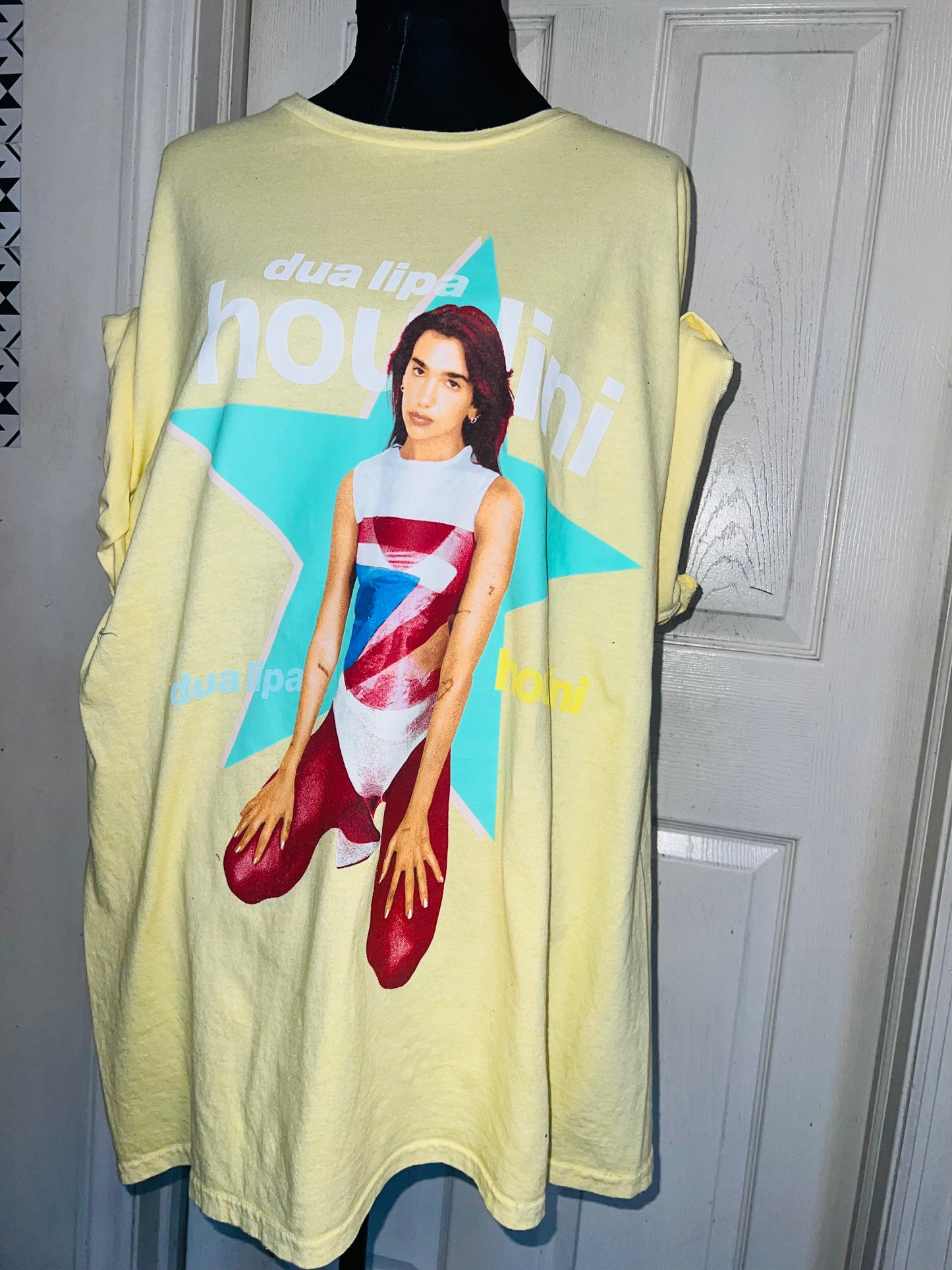 Dua Lipa Oversized Distressed Tee