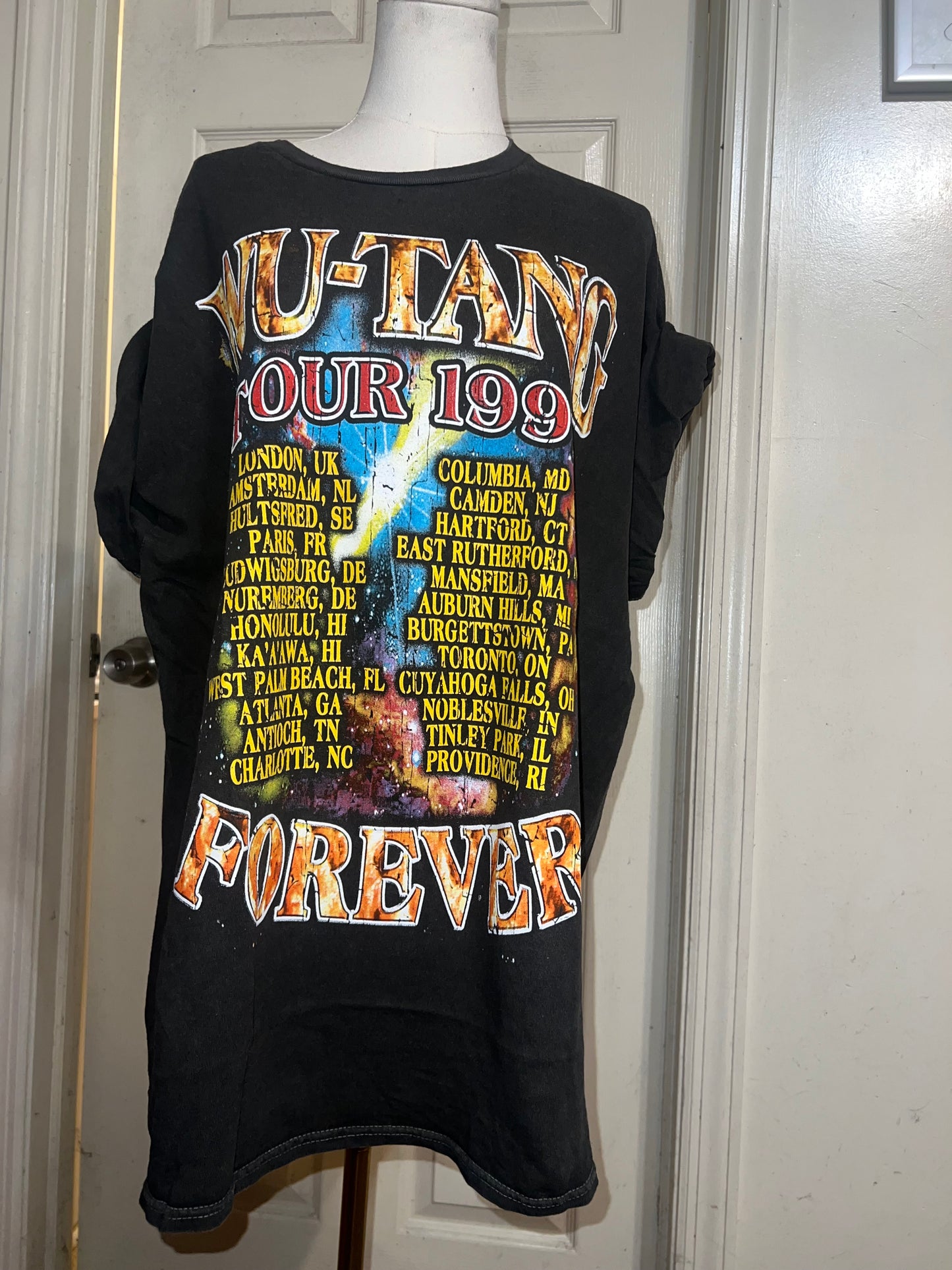 Wu-Tang Clan Tour Oversized Distressed Tee