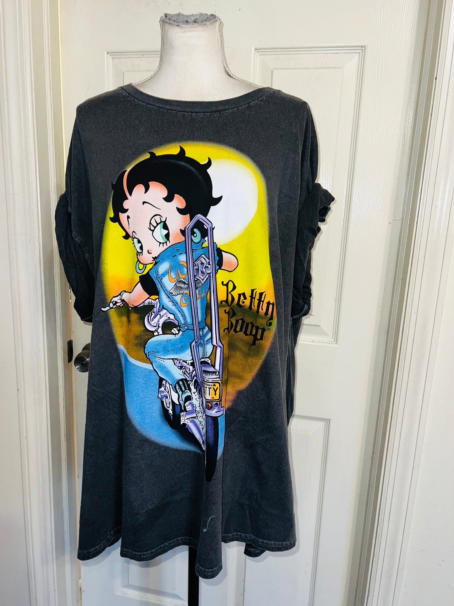Betty Boop Wild Child Oversized Distressed Tee