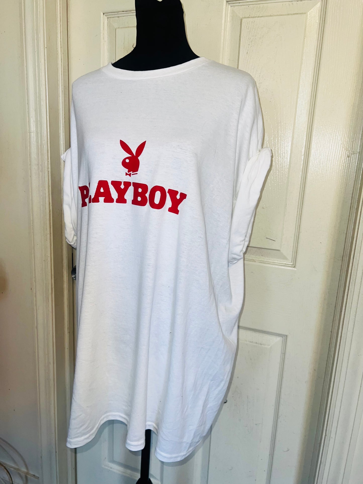 Playboy Double Sided Oversized Distressed Tee