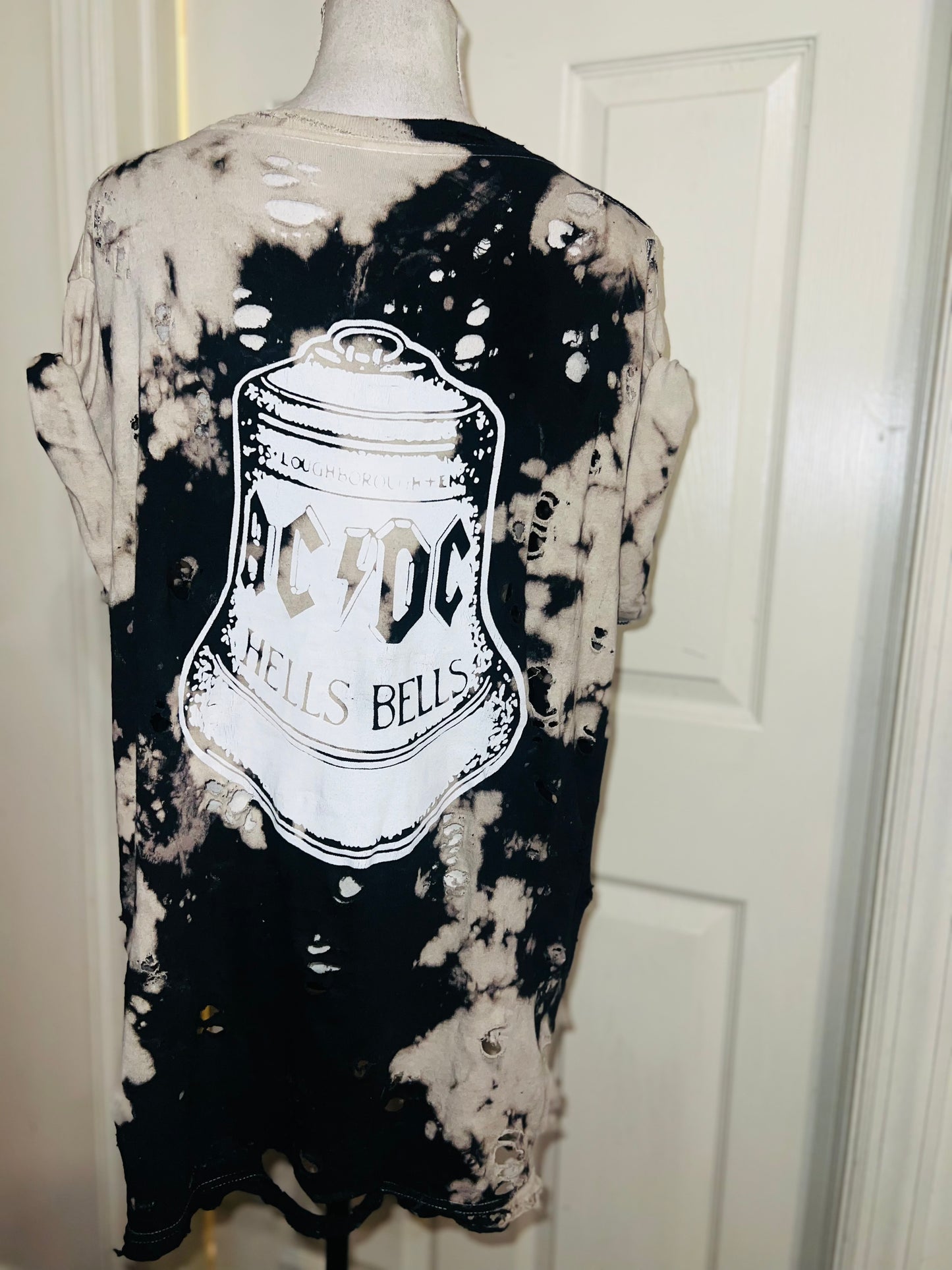 AC/DC Double Sided Oversized Distressed Tee