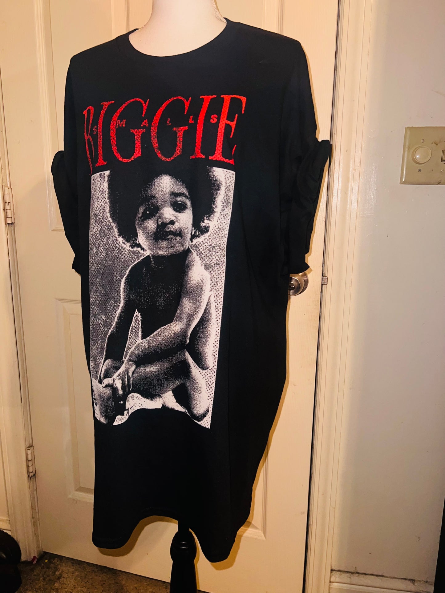 Biggie Smalls Oversized Distressed Tee