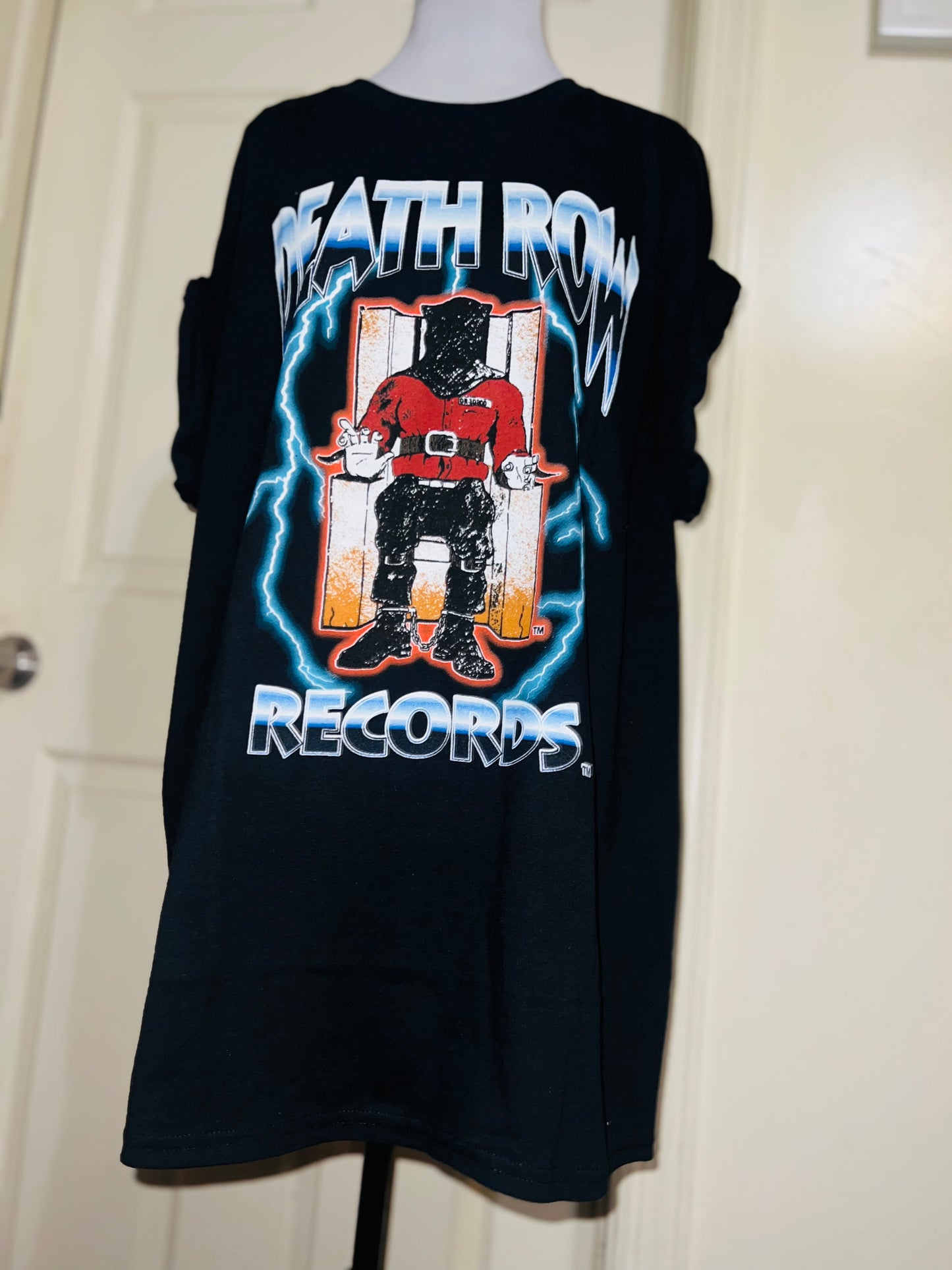 Death Row Records Oversized Distressed Tee