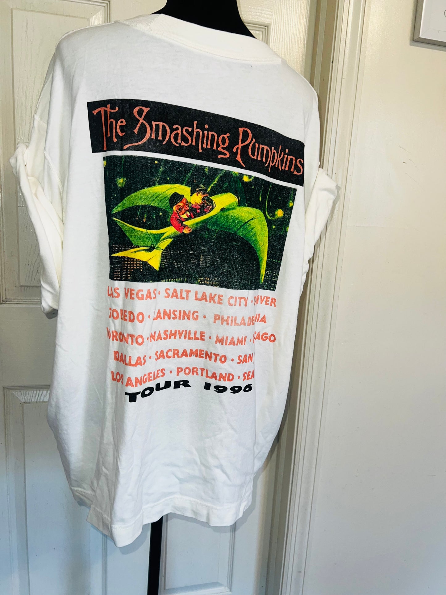 The Smashing Pumpkins Double Sided Oversized Distressed Tee