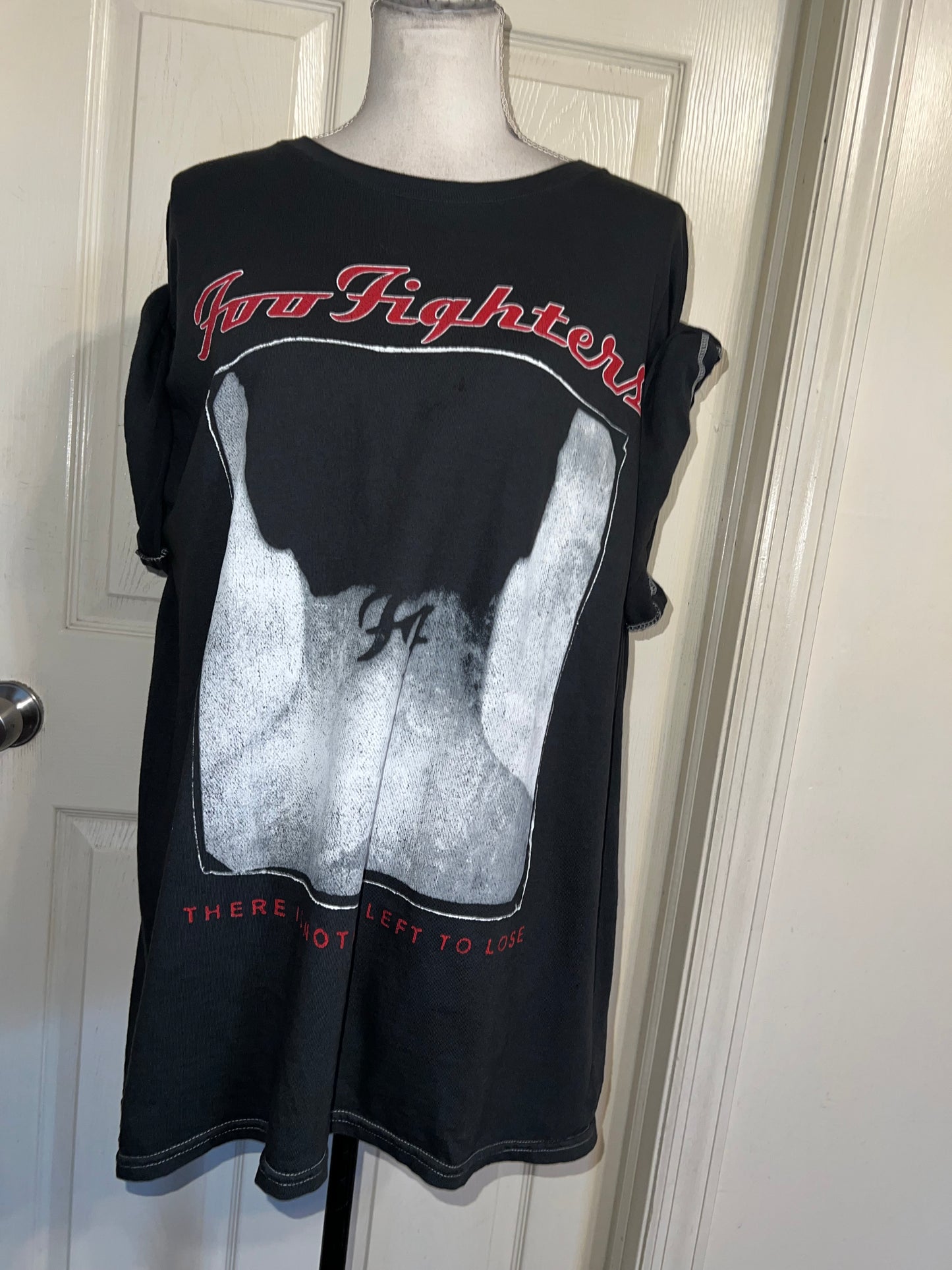 Foo Fighters Double Sided Oversized Distressed Tee