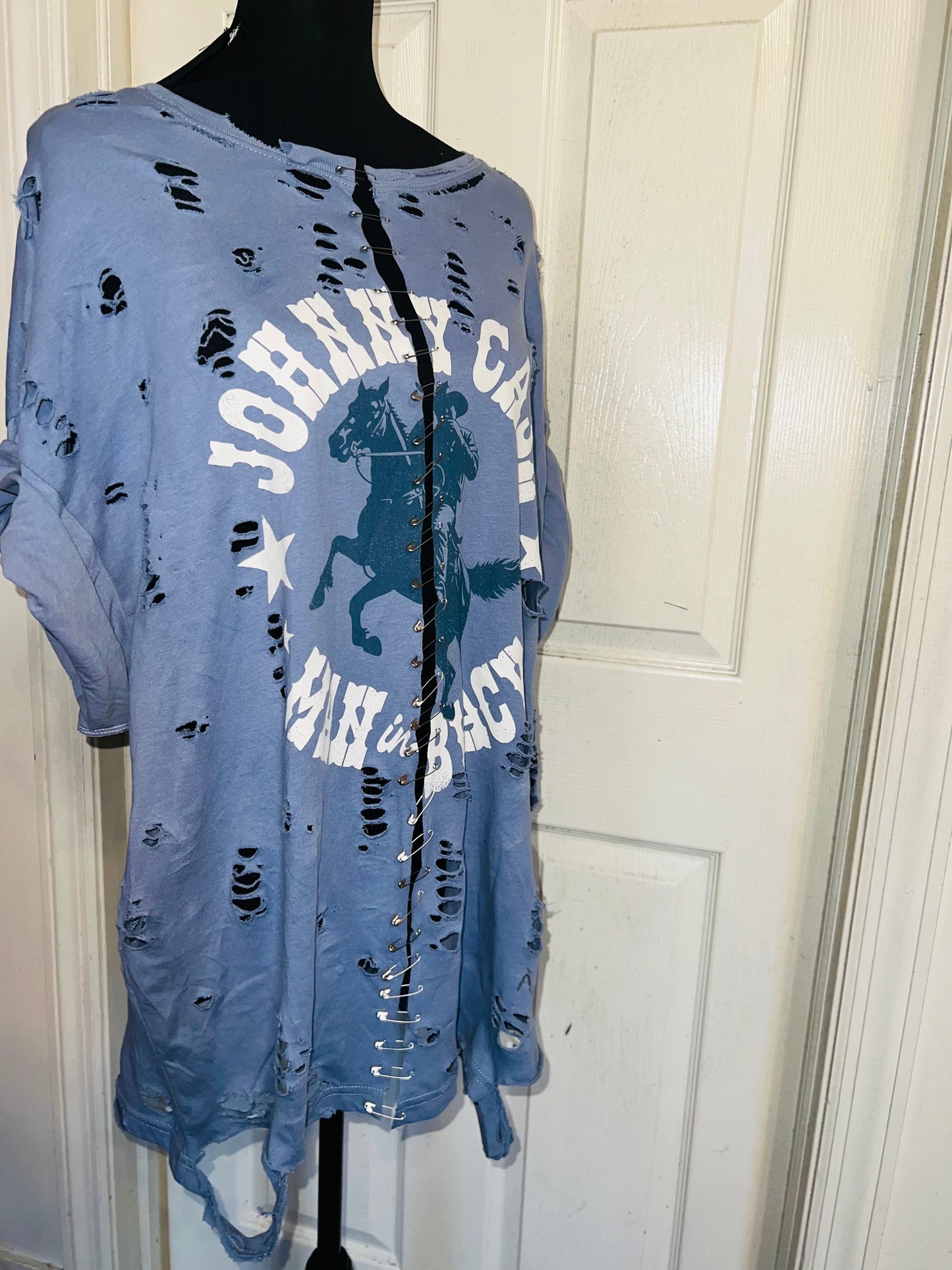 Johnny Cash Split Oversized Distressed Tee