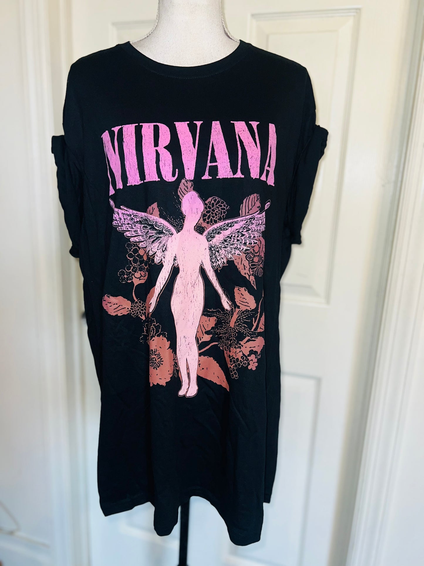 Nirvana Oversized Distressed Tee