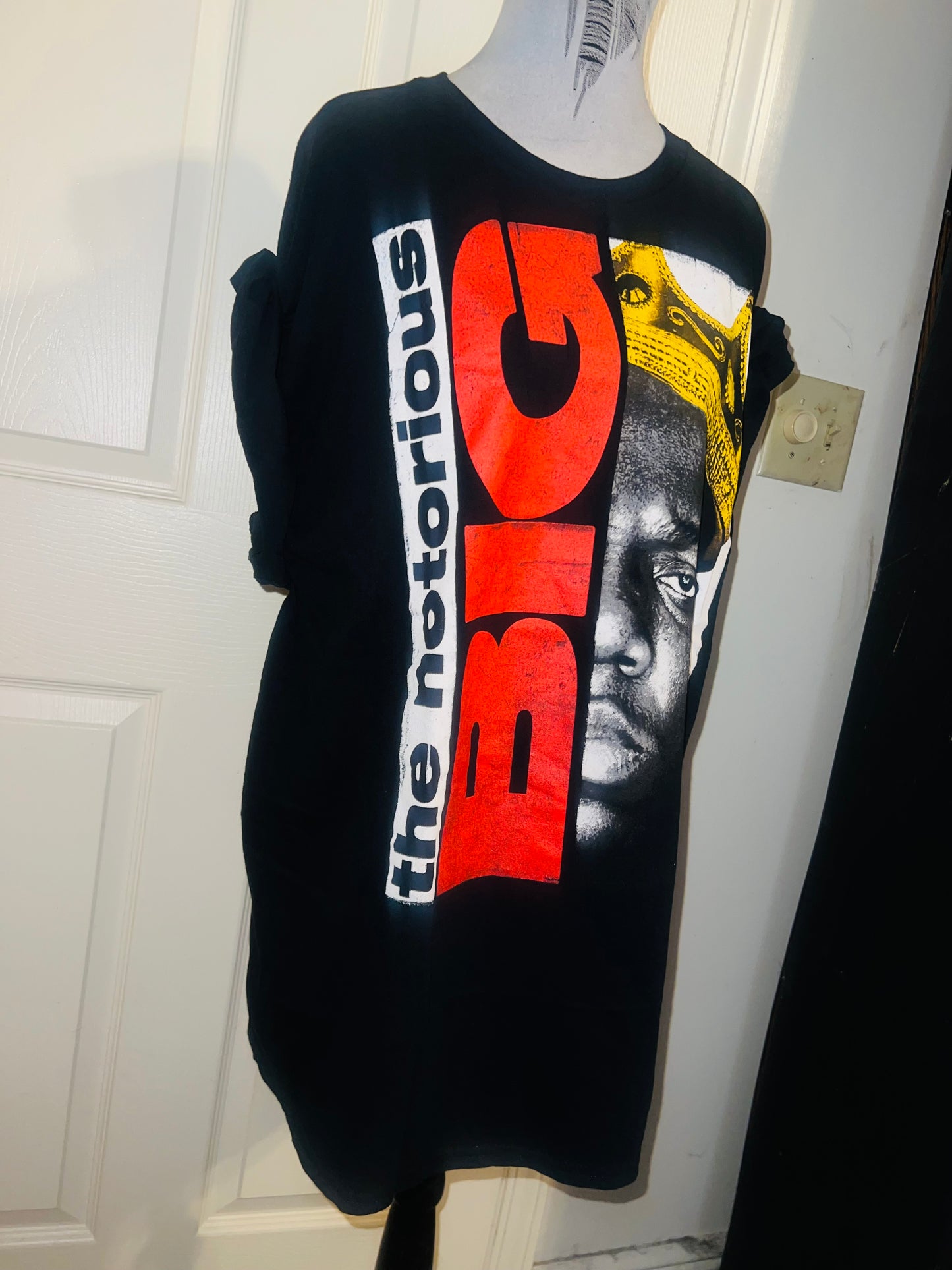 Notorious BIG Biggie Smalls Oversized Distressed Tee