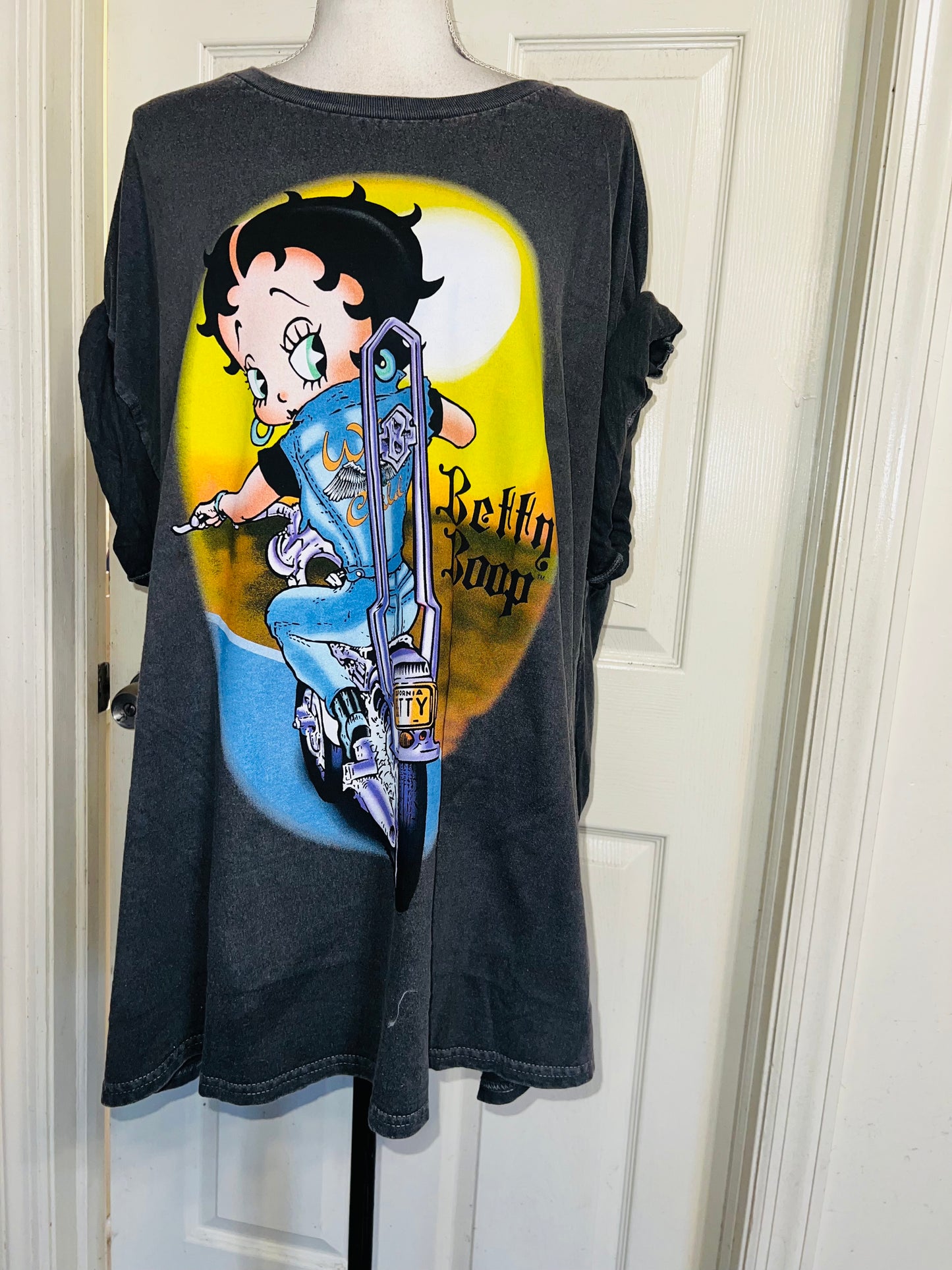 Betty Boop Wild Child Oversized Distressed Tee