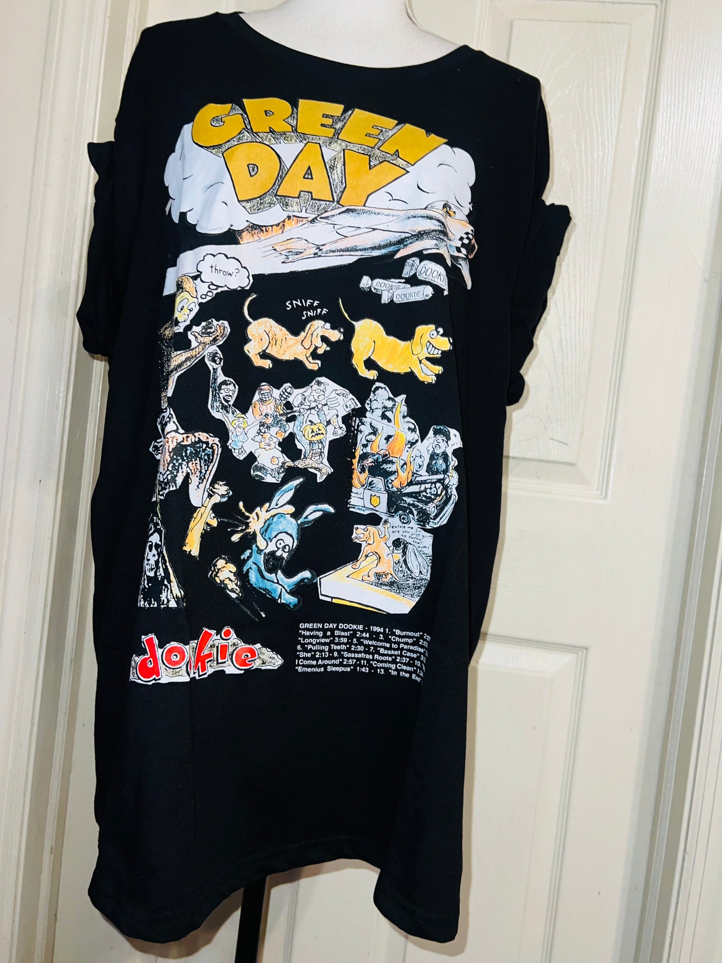 Green Day Oversized Distressed Tee