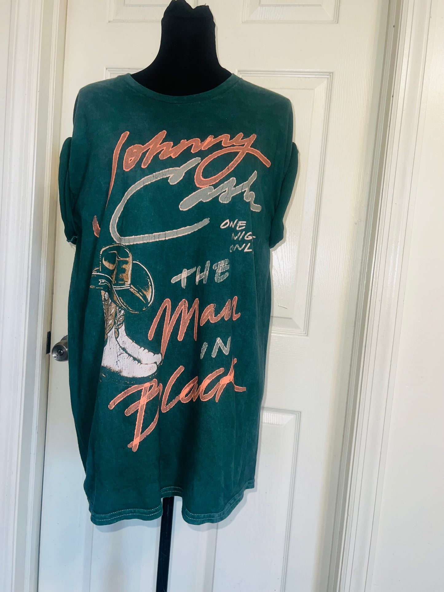 Johnny Cash Oversized Distressed Tee