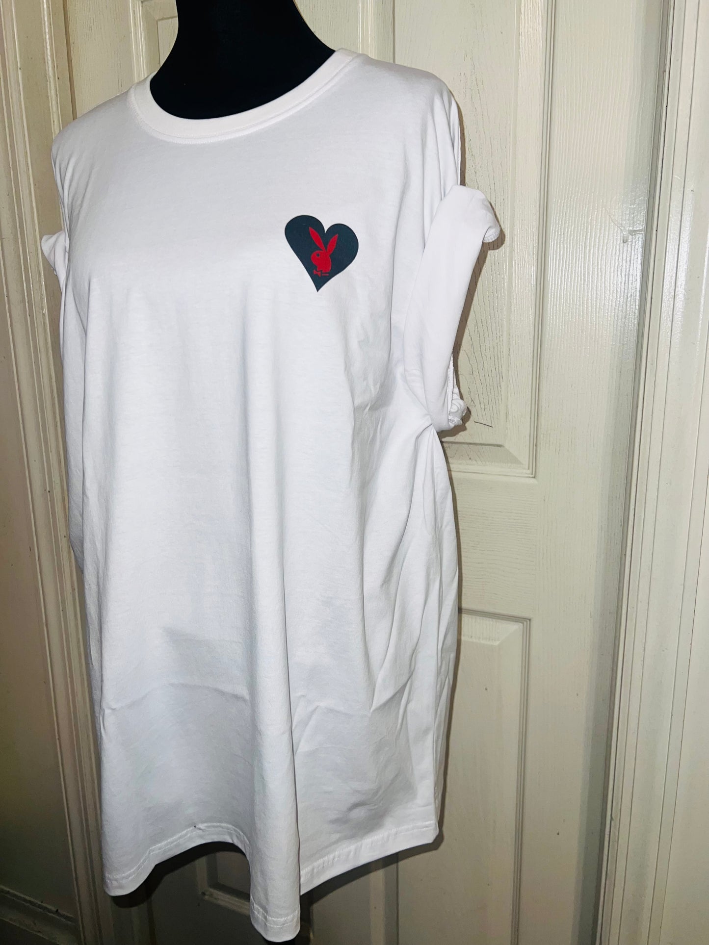 Playboy Double Sided Oversized Distressed Tee