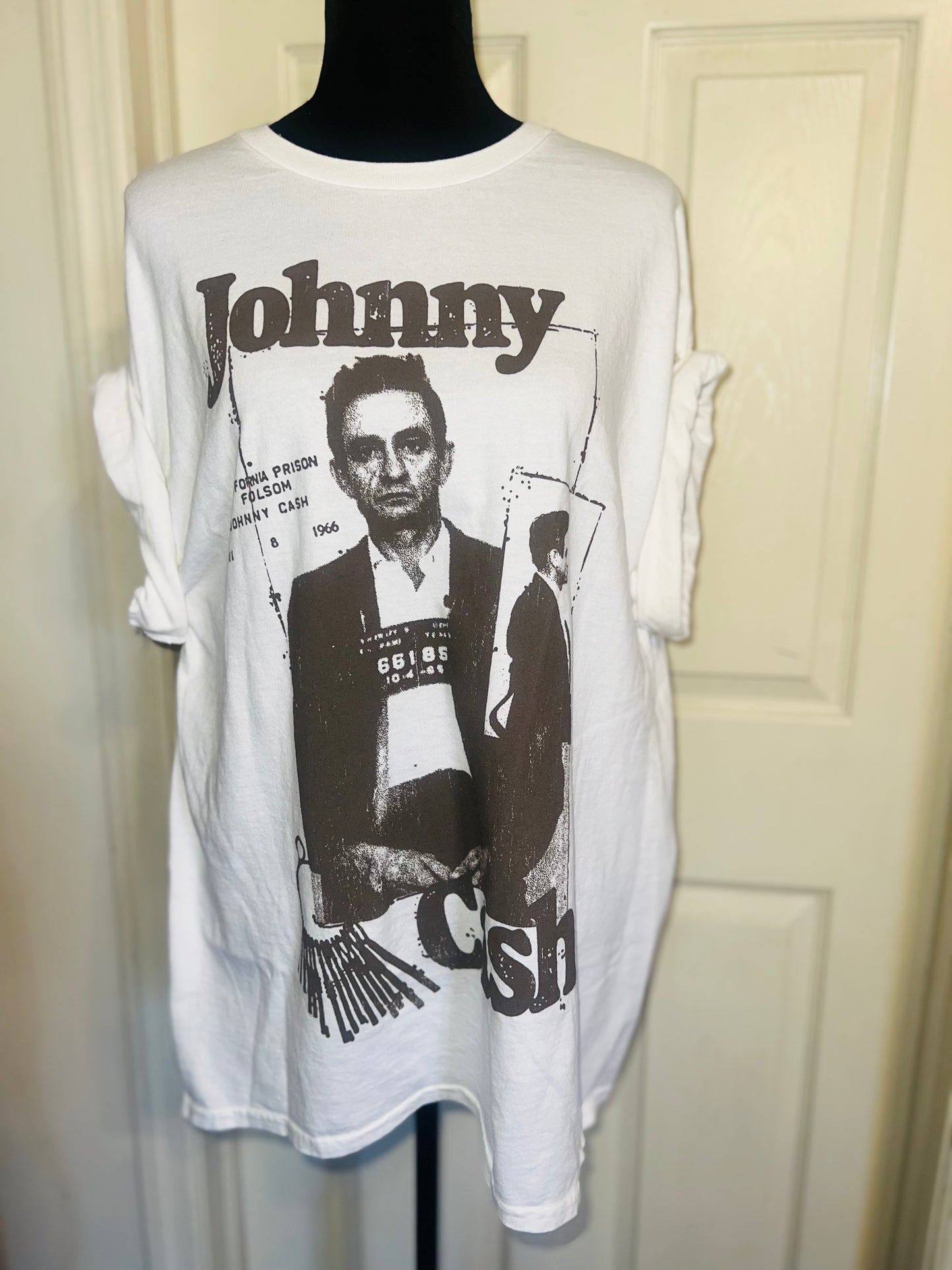 Johnny Cash Oversized Distressed Tee