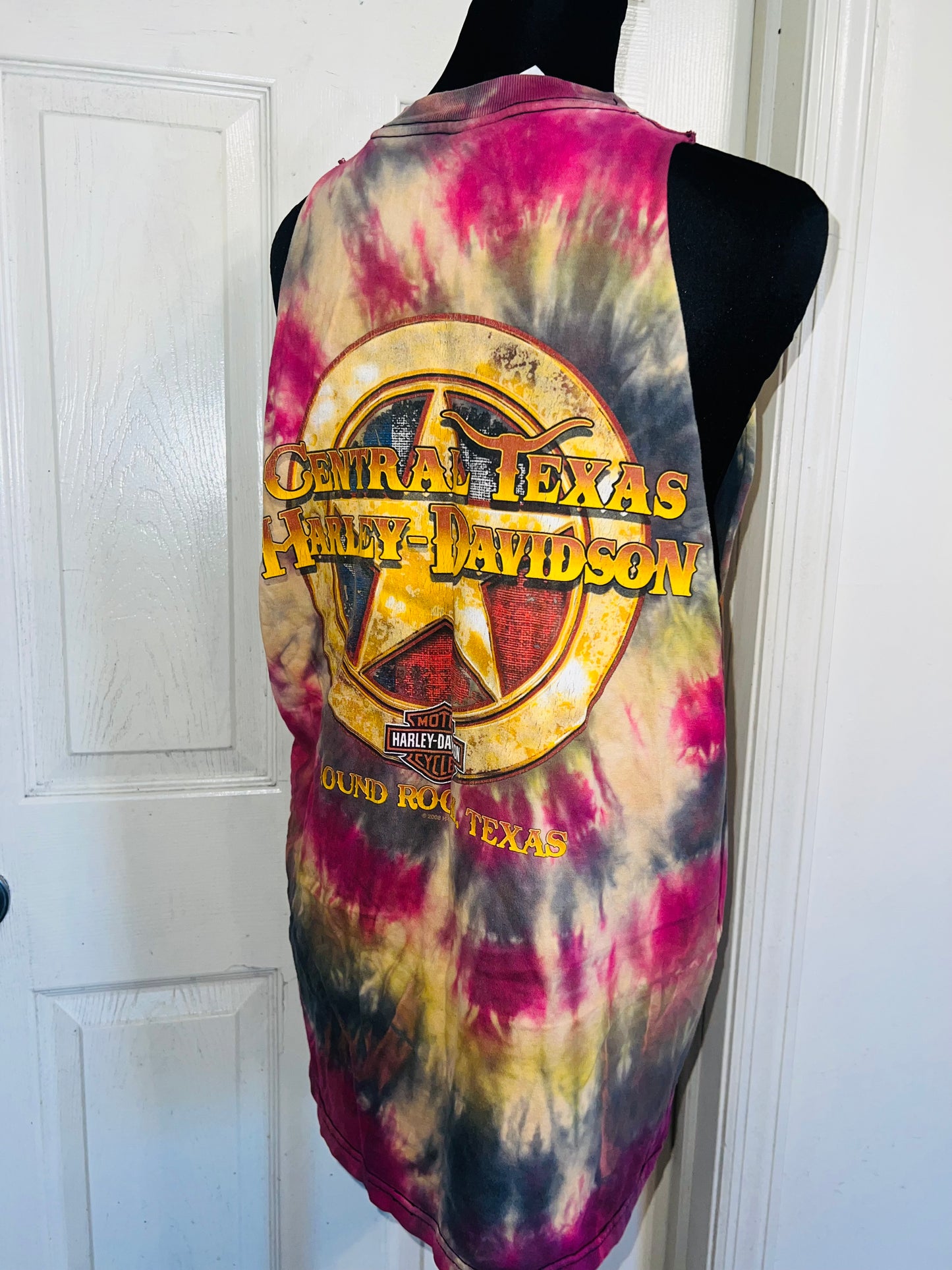 Harley Davidson Double Sided Oversized Distressed Tank