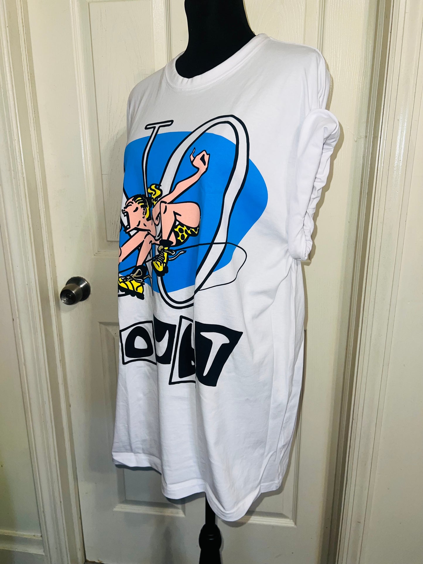 No Doubt Oversized Distressed Tee