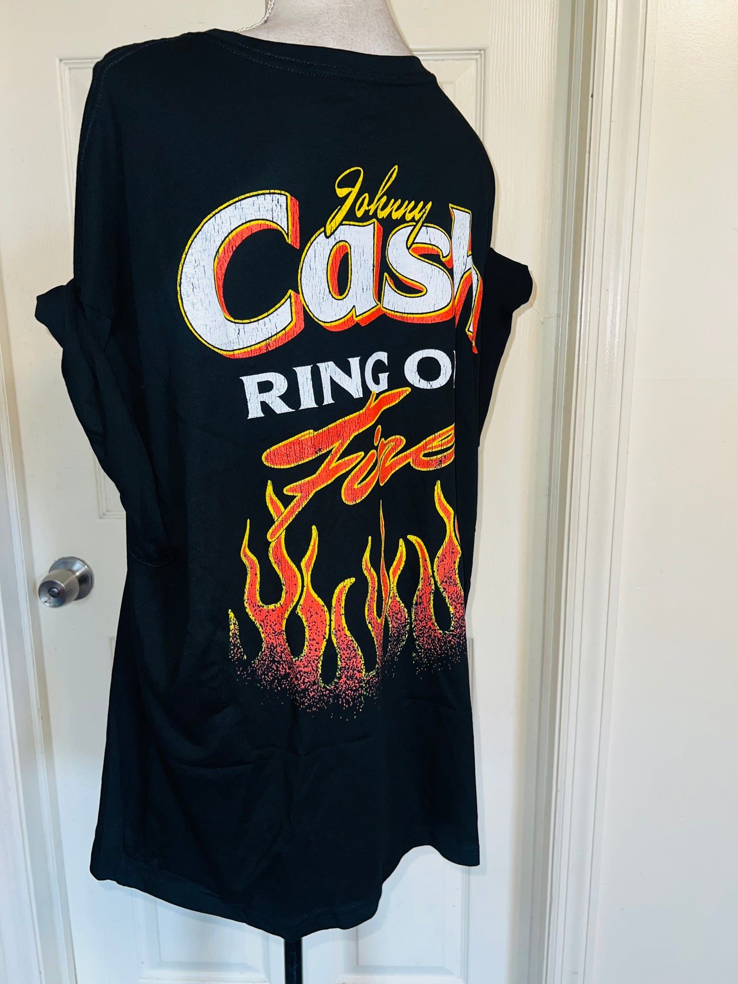 Johnny Cash Double Sided Oversized Distressed Tee