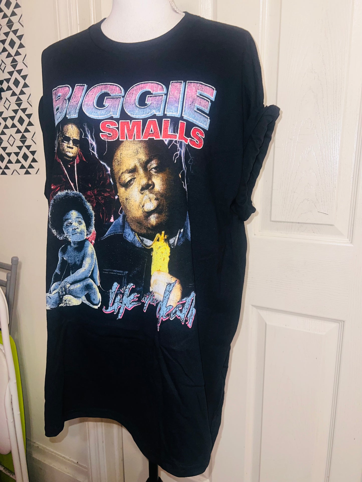 Biggie Smalls Oversized Distressed Tee